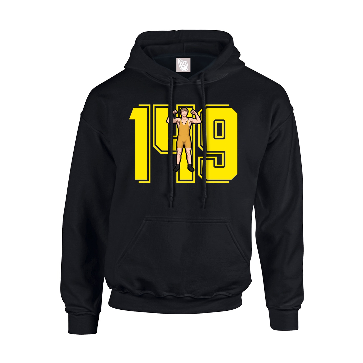 Youth Hoodie — Number in Black