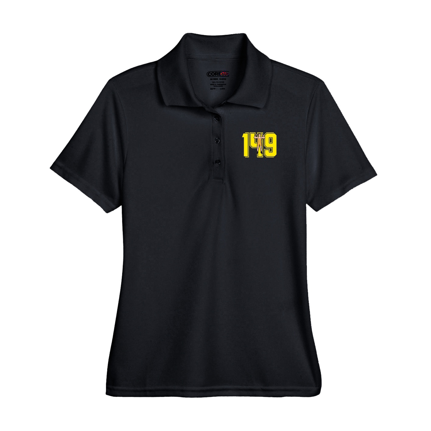 Performance Polo — Number in Black