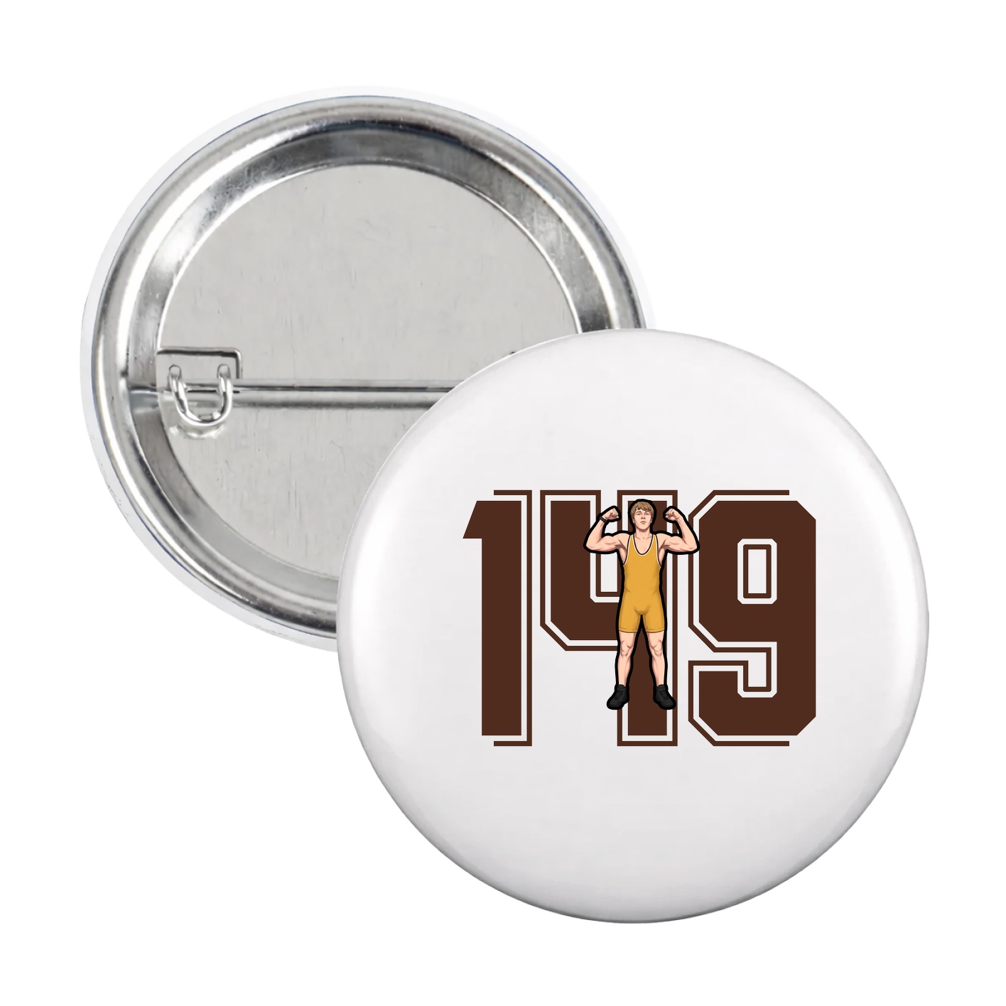 Game Day Button — Number in White