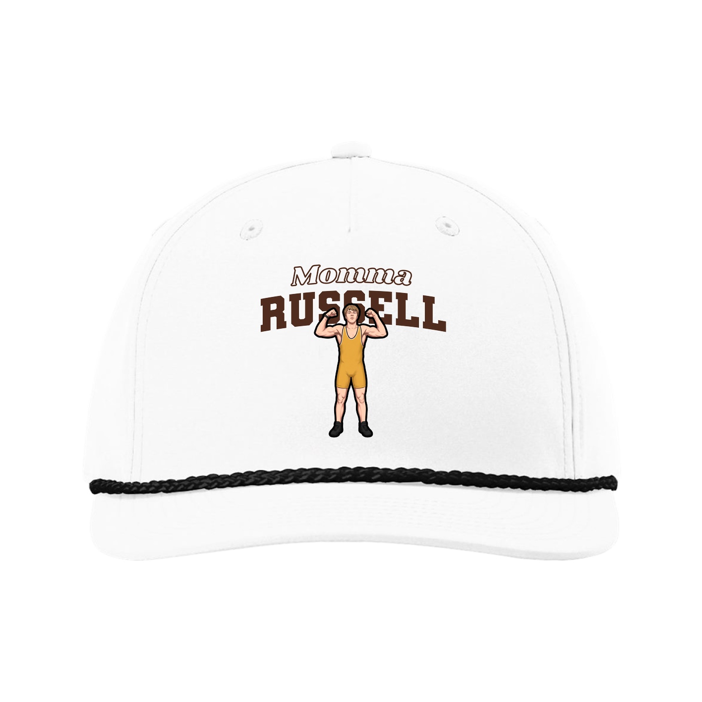Five-Panel Classic Rope Cap — Mothers Day Block in White