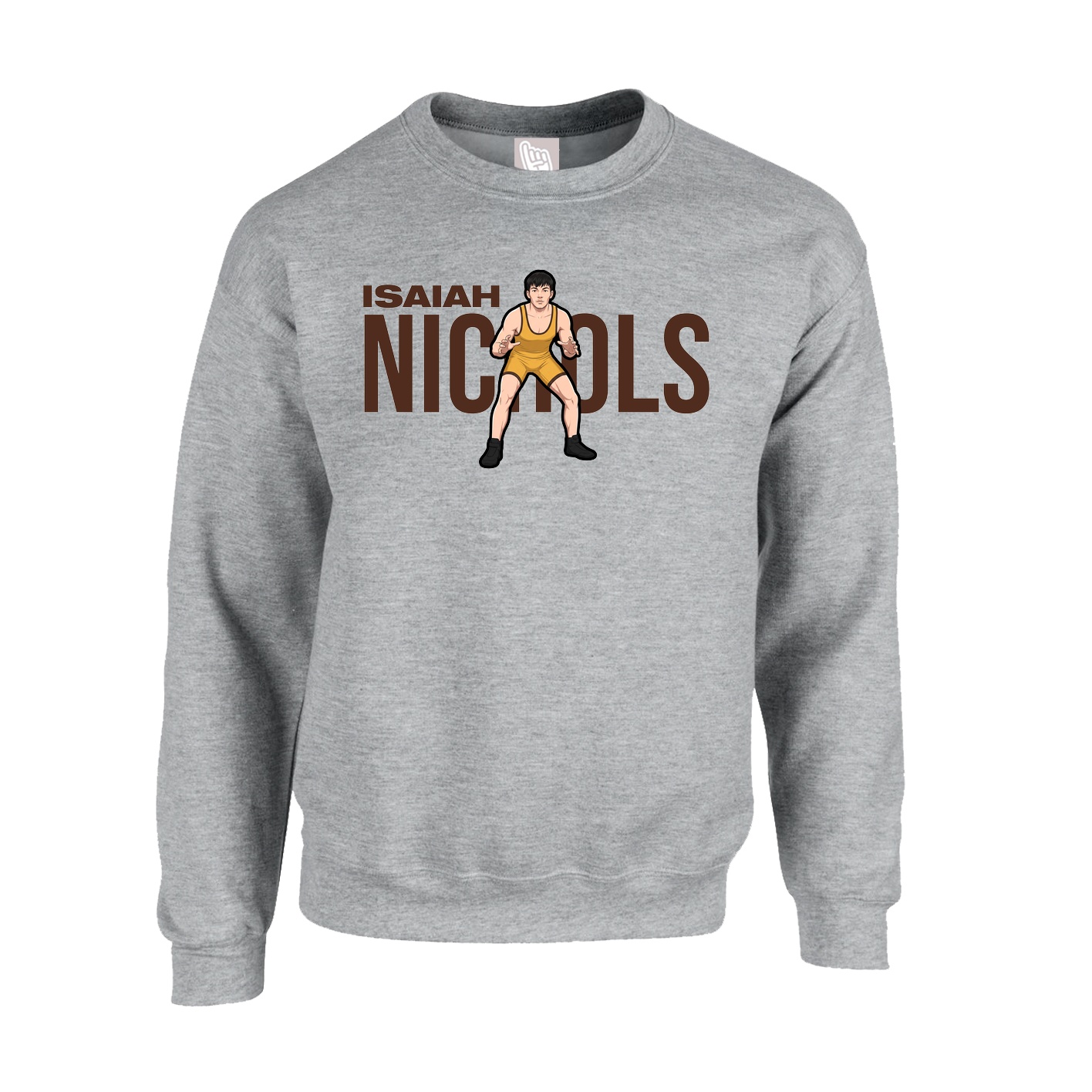 Fleece Crew — Player Name in Grey
