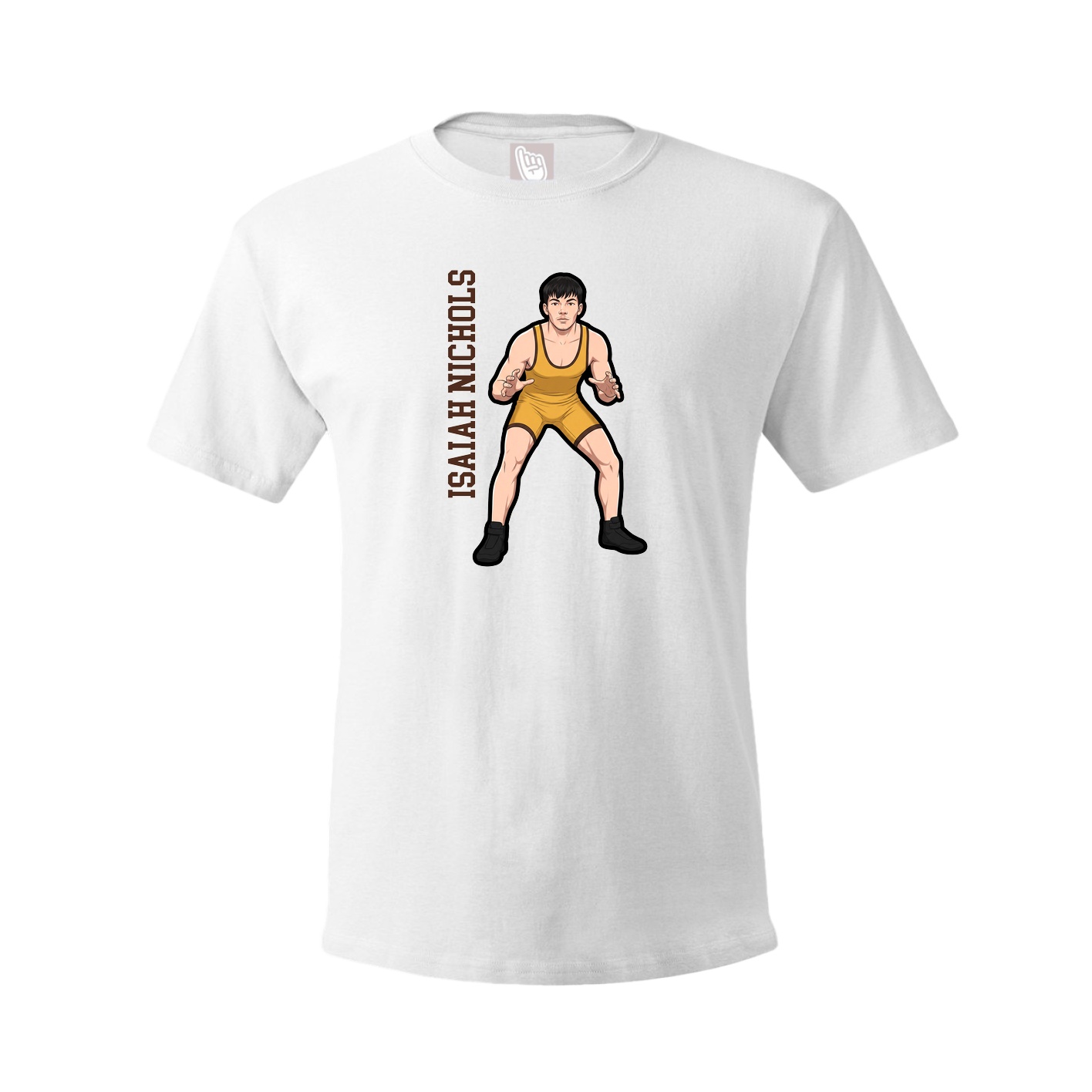 Tee — Name Vertical in White