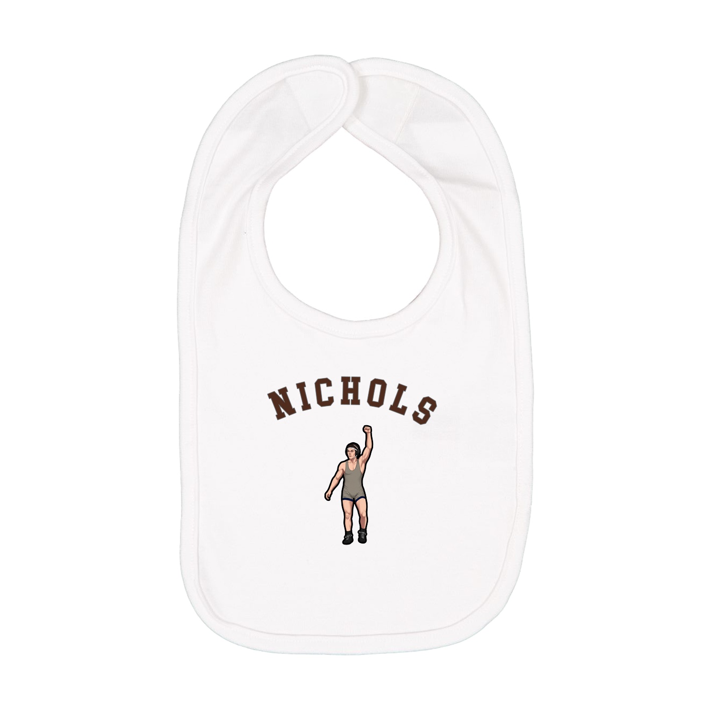 Infant Bib — Shirsey Arch in White