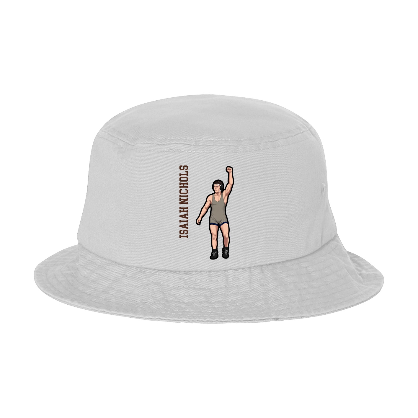Bucket Cap — Name Vertical in White