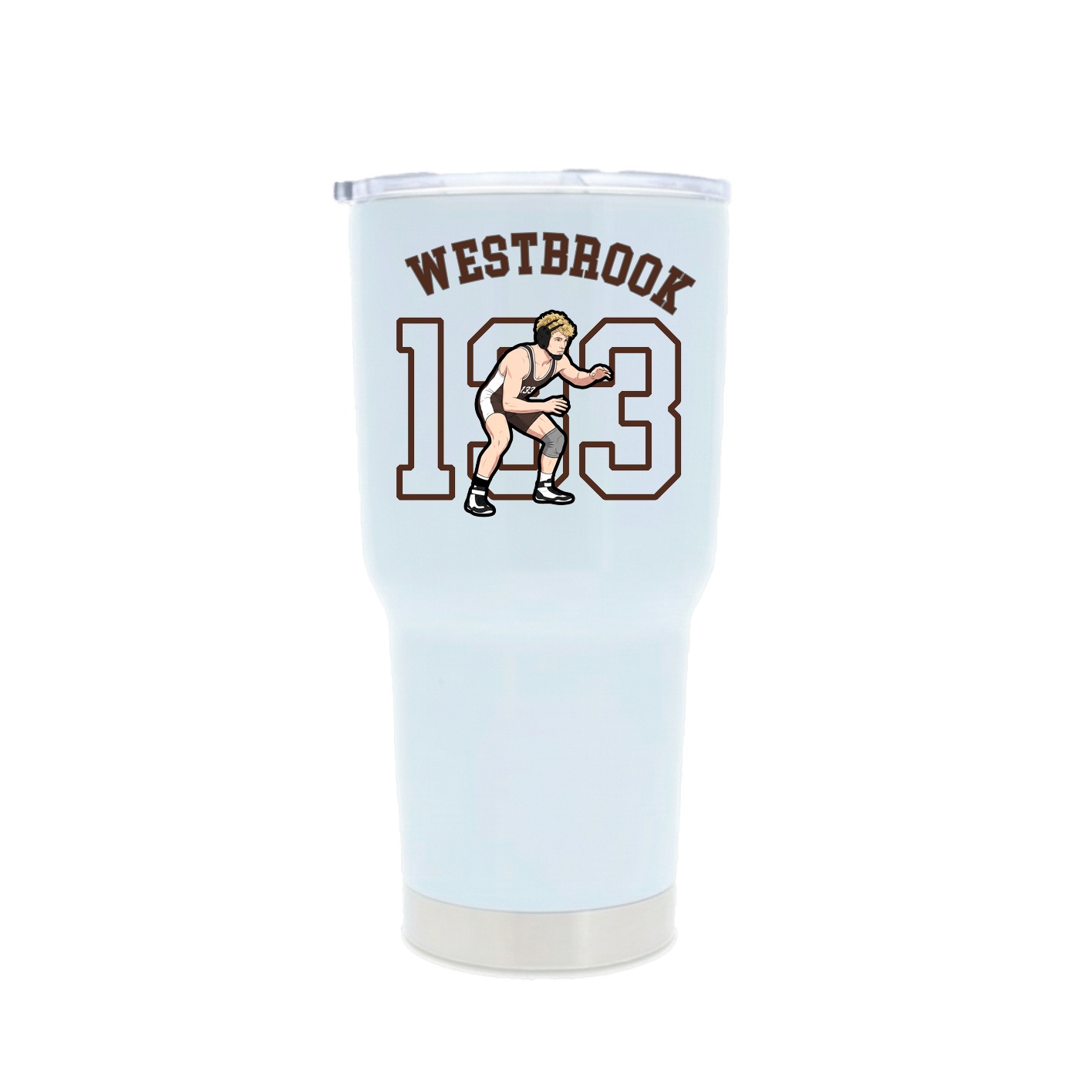 30oz Stainless Steel Tumbler — Shirsey Arch in White