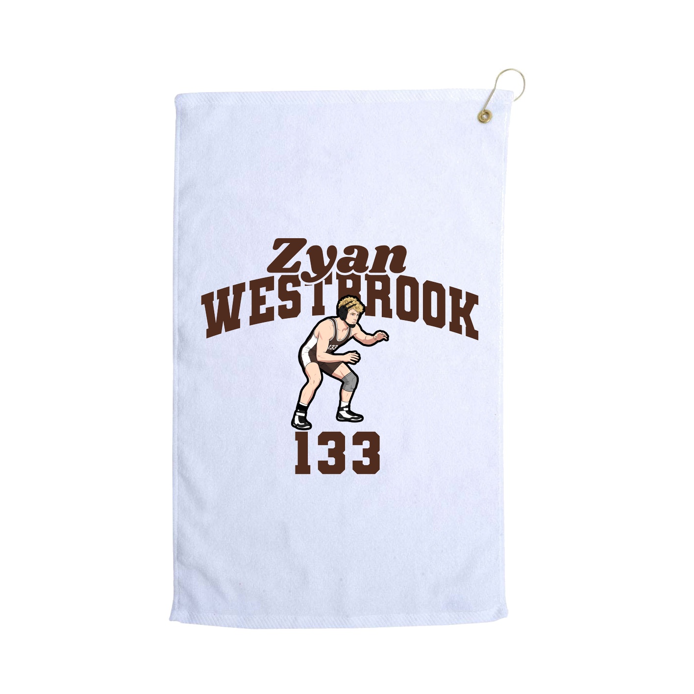 Golf Towel — Signature Arch in White