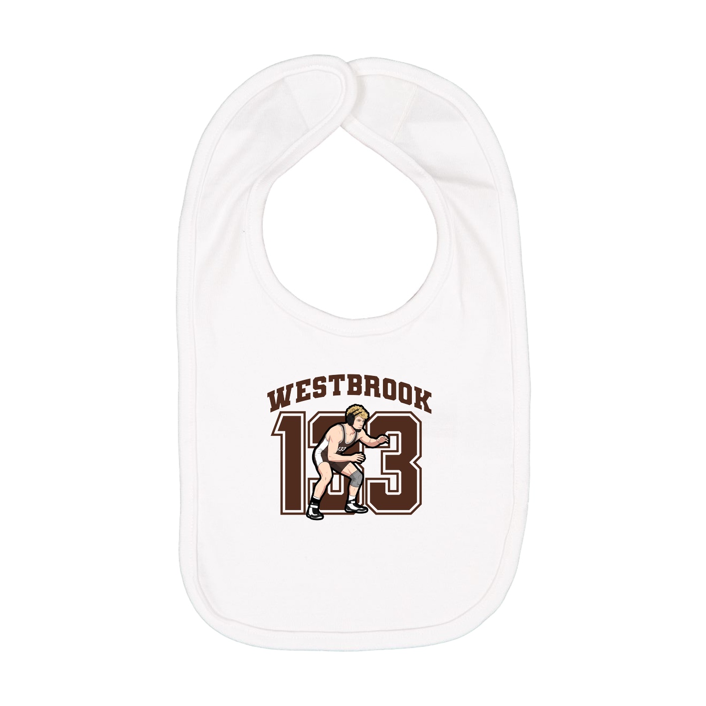 Infant Bib — Number in White