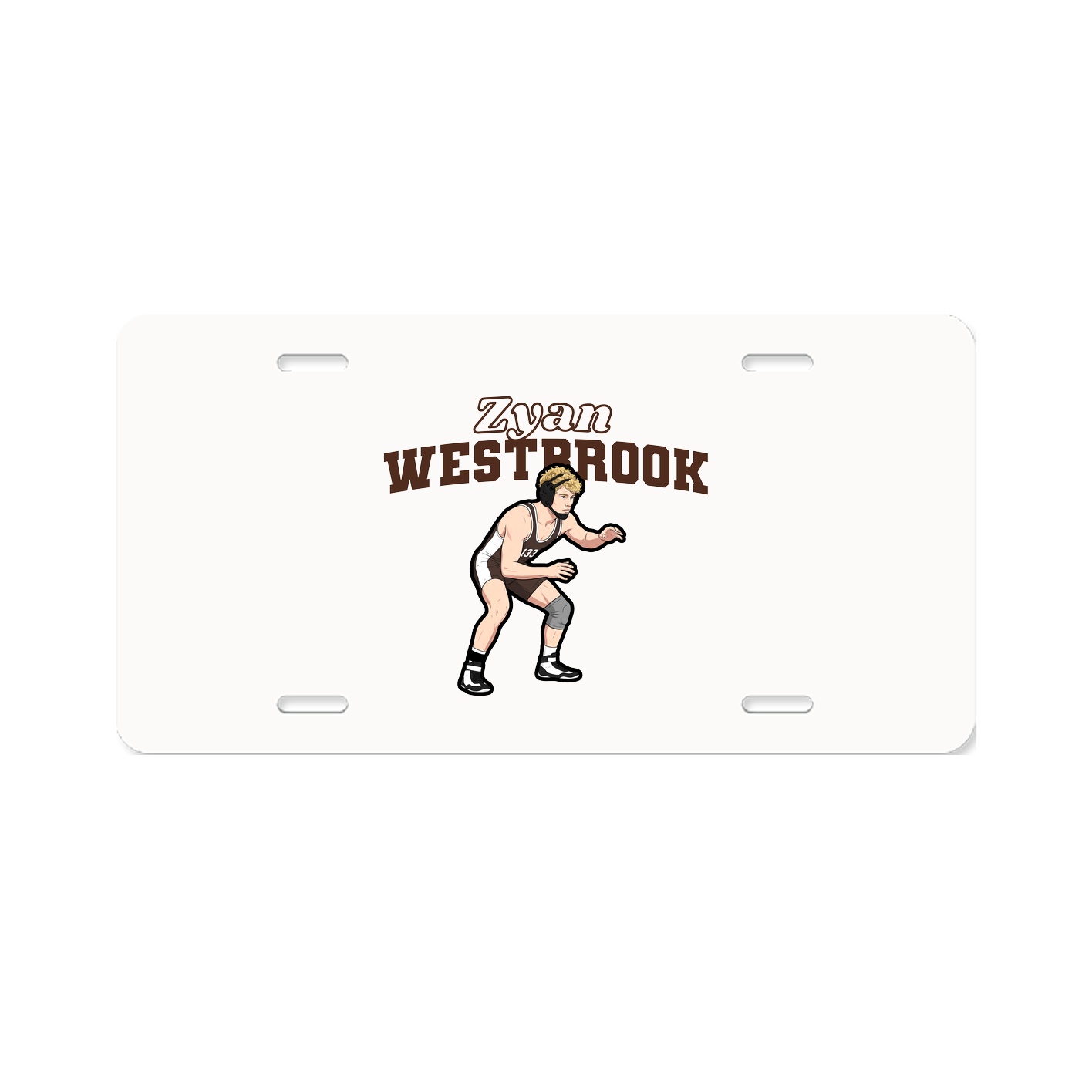 License Plate — Name Arch in Classic