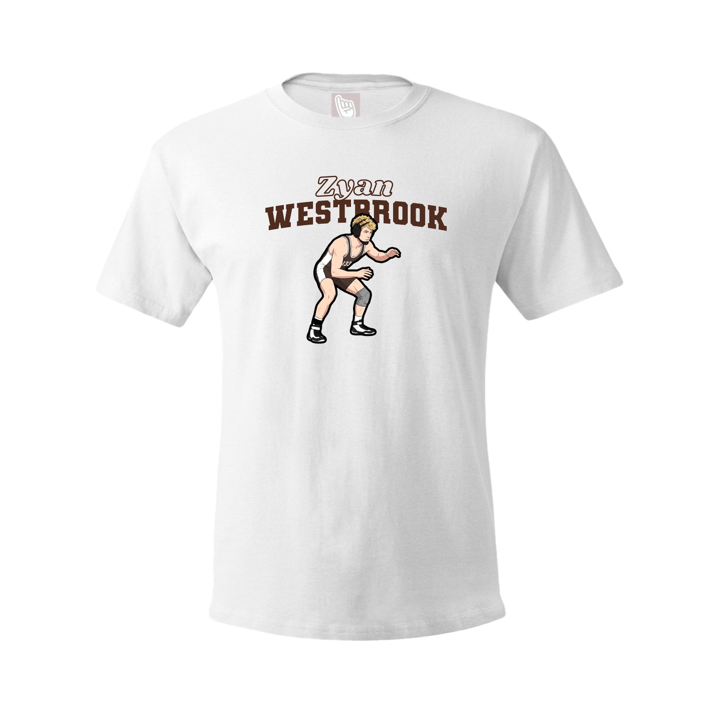Youth Tee — Name Arch in White