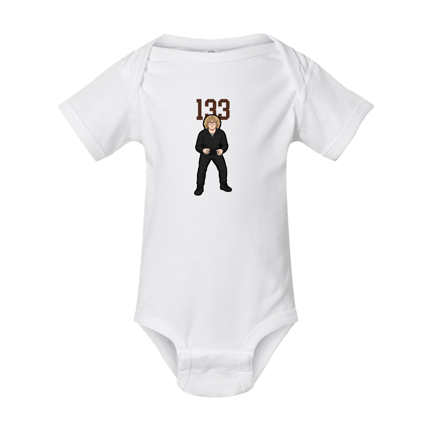 Baby Onesie — Number Top in White