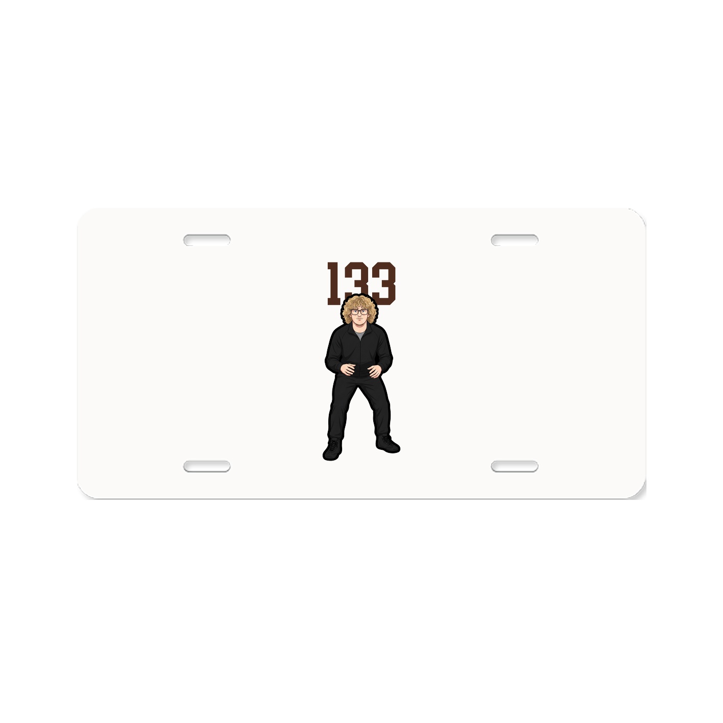 License Plate — Number Top in Classic