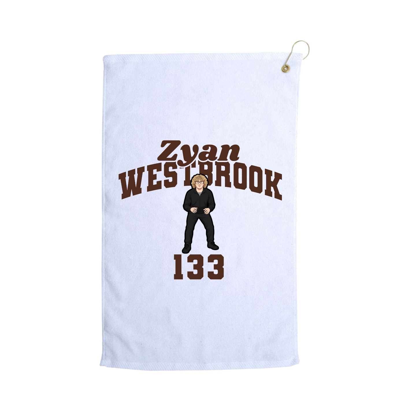 Golf Towel — Signature Arch in White