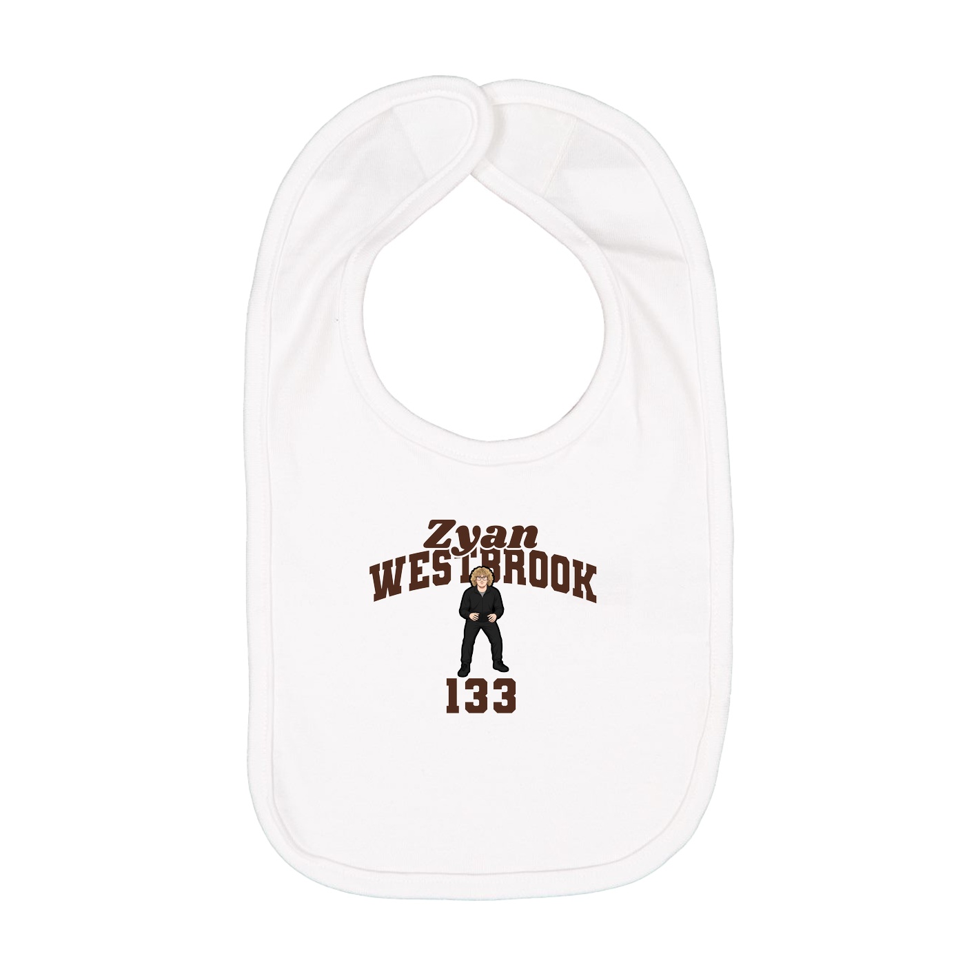 Infant Bib — Signature Arch in White