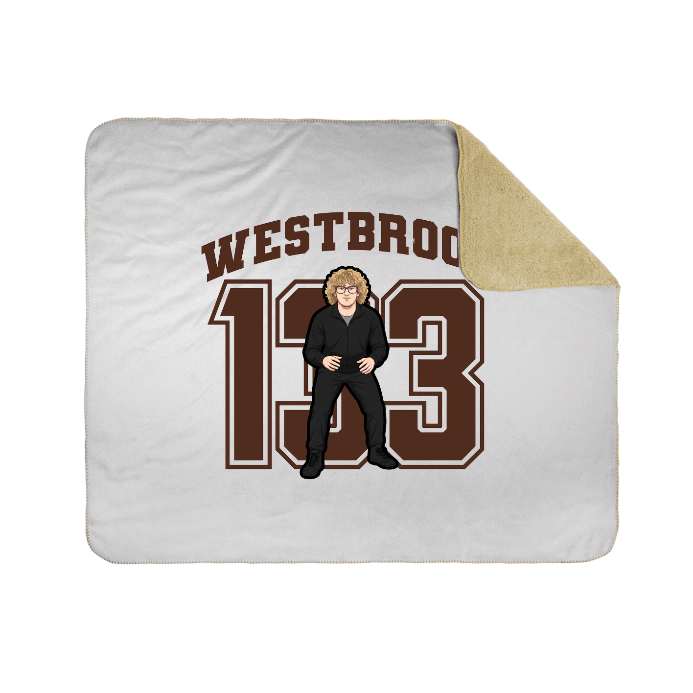 Throw Blanket — Number in White