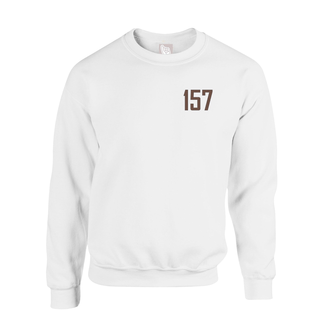Fleece Crew — Front Shirsy in White