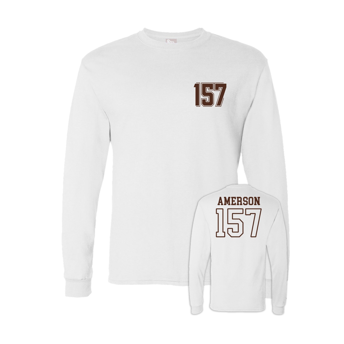 Long Sleeve Tee — Chest Back in White