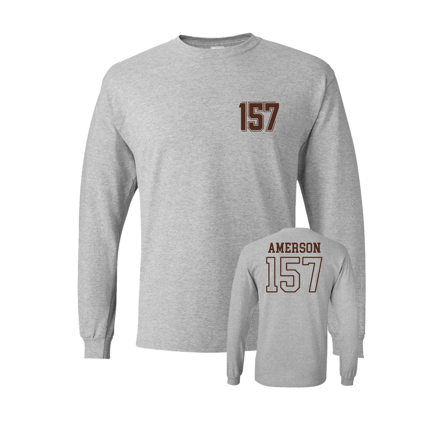 Long Sleeve Tee — Chest Back in Grey