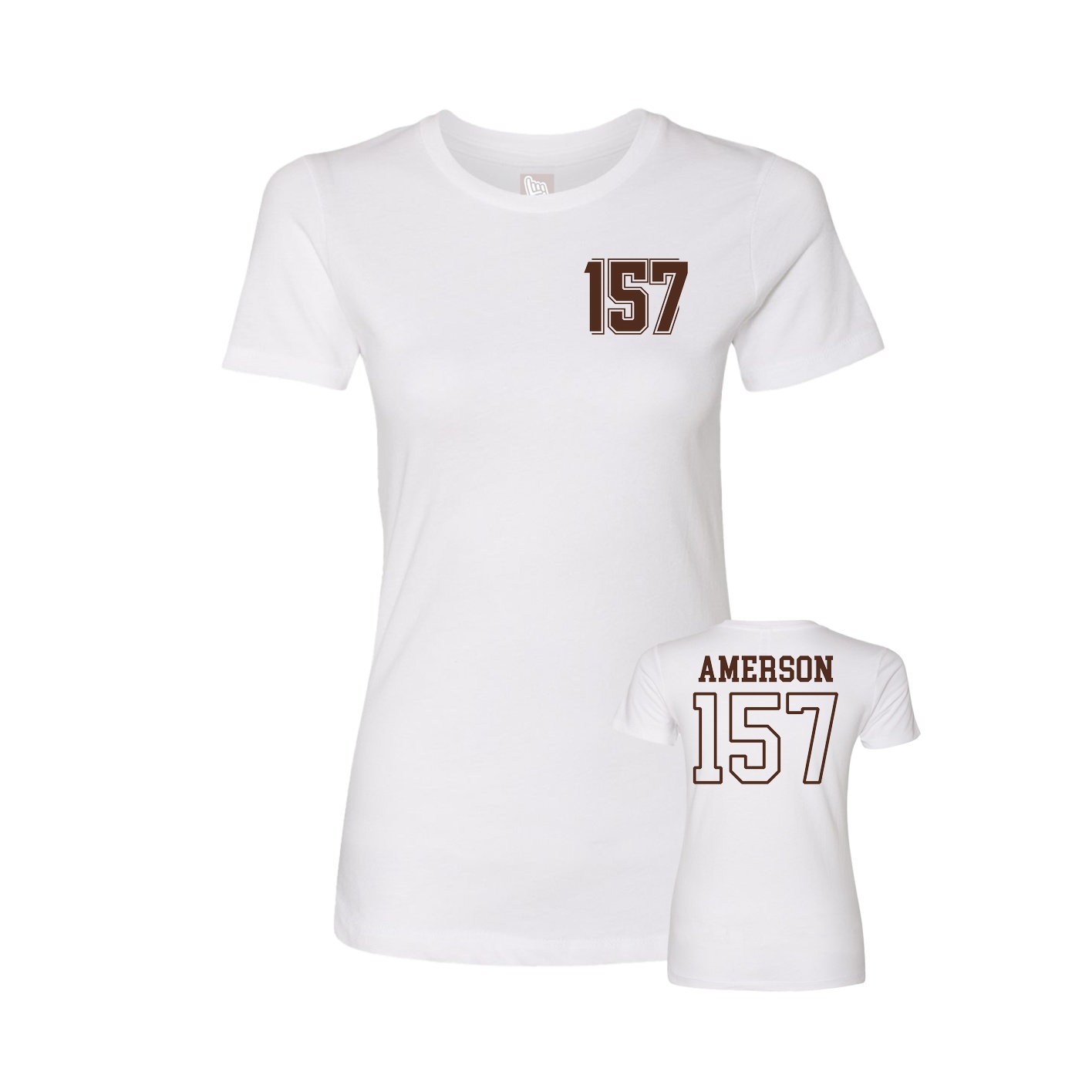 Womens Tee — Chest Back in White