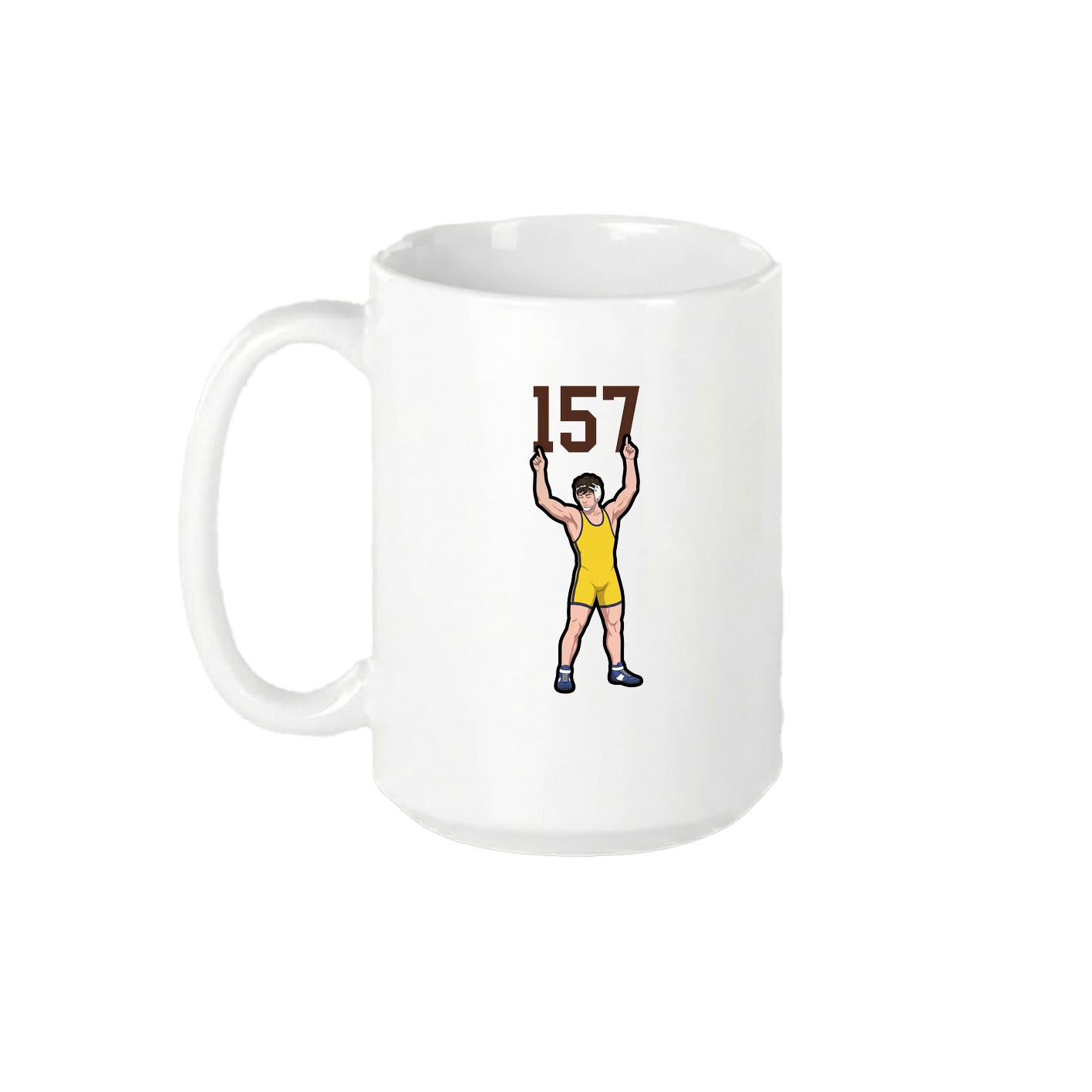 15oz Coffee Mug — Number Top in White