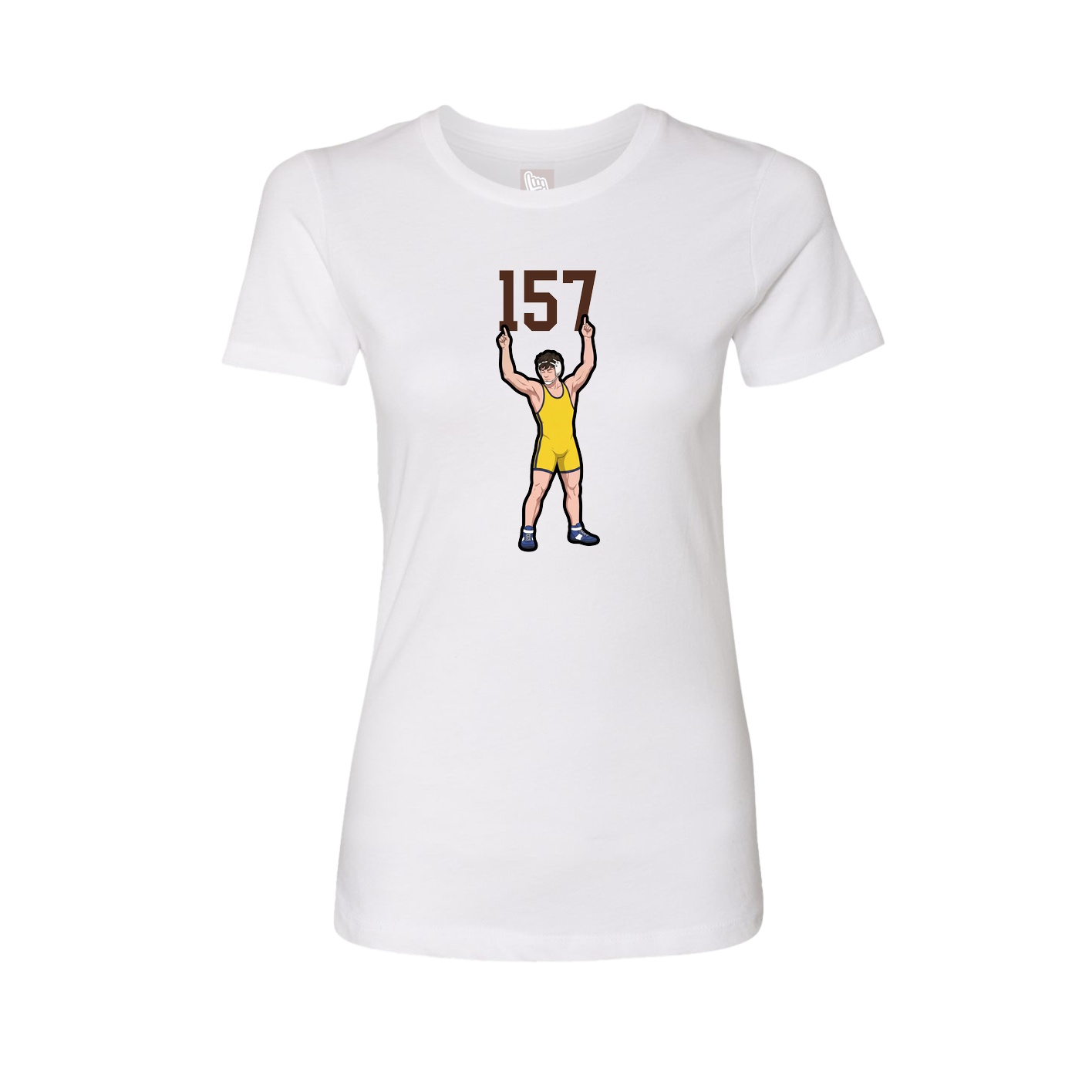 Fitted Women's Tee — Number Top in White