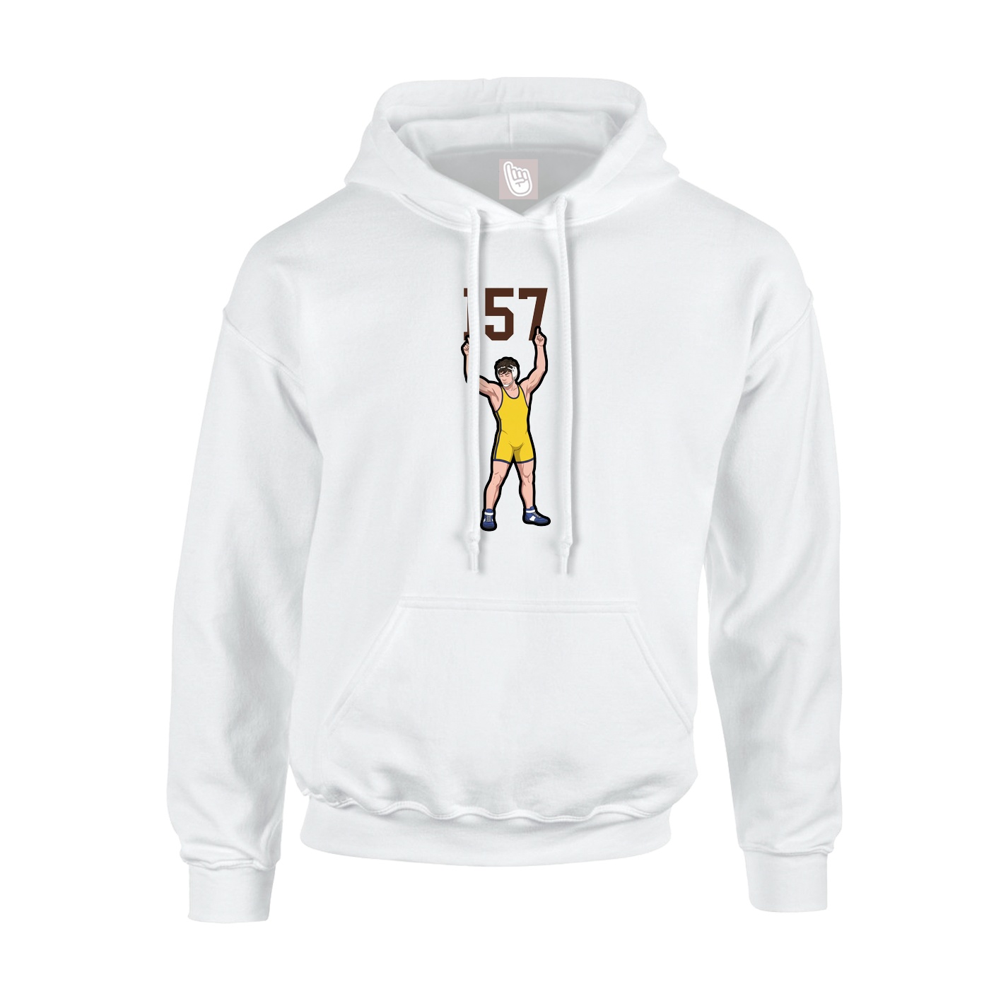 Hoodie — Number Top in White
