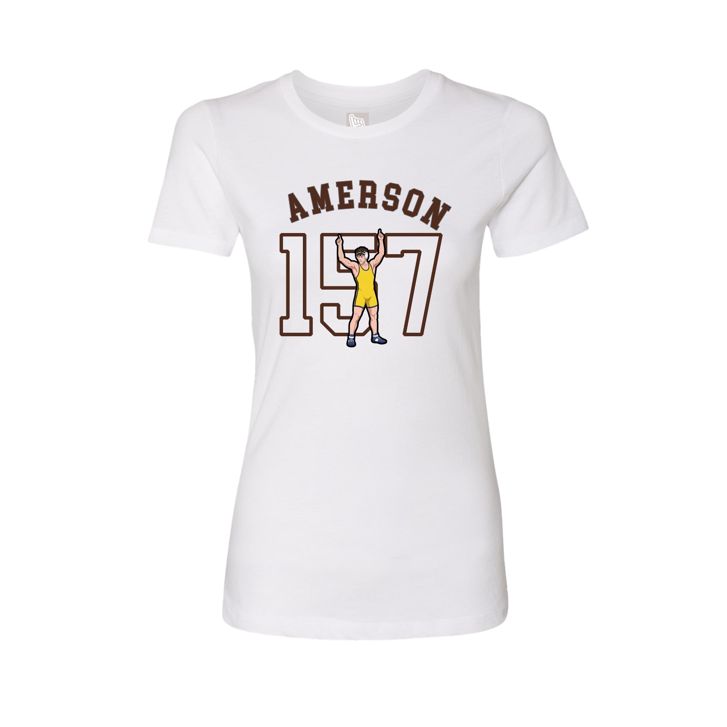 Fitted Women's Tee — Shirsey Arch in White