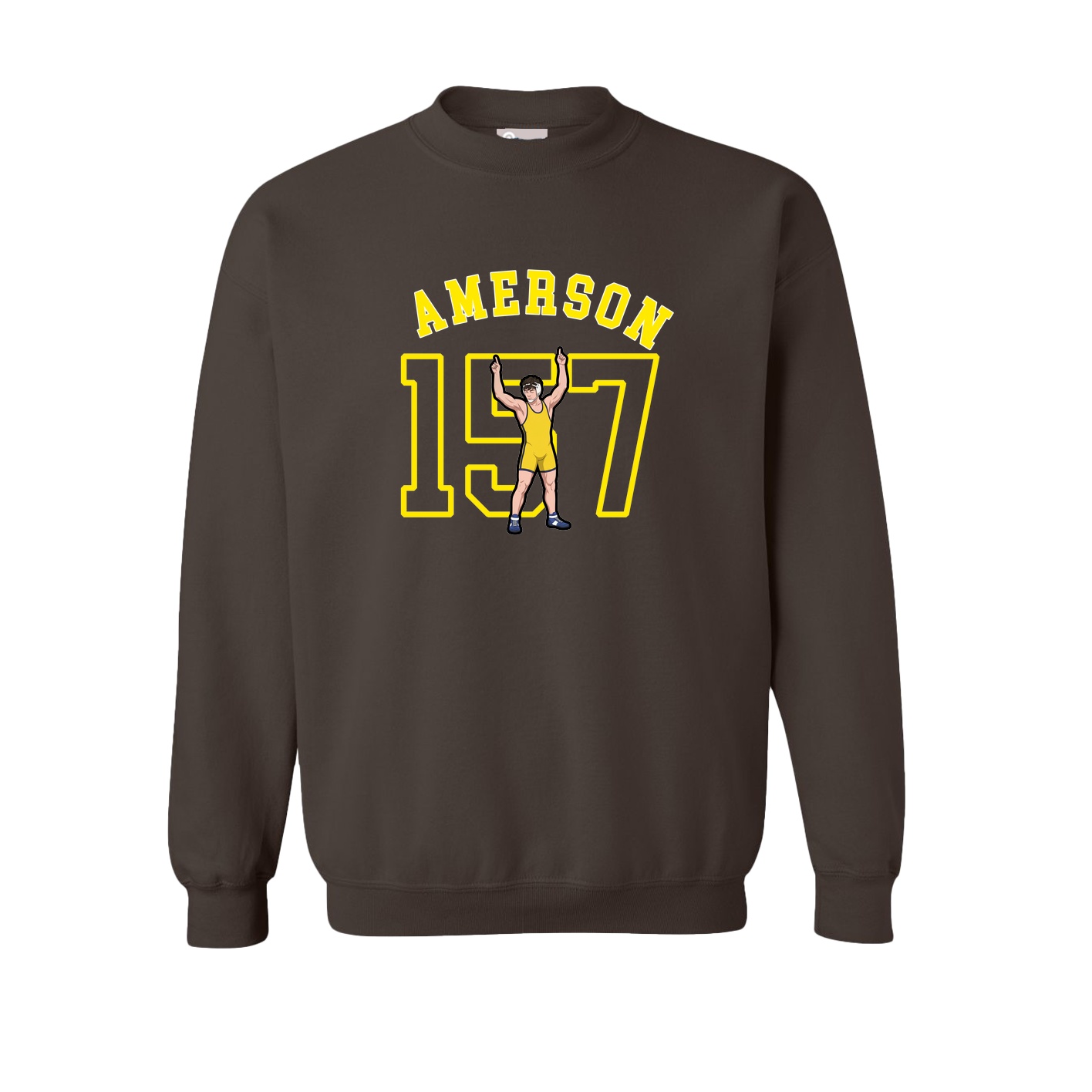 Fleece Crew — Shirsey Arch in Brown