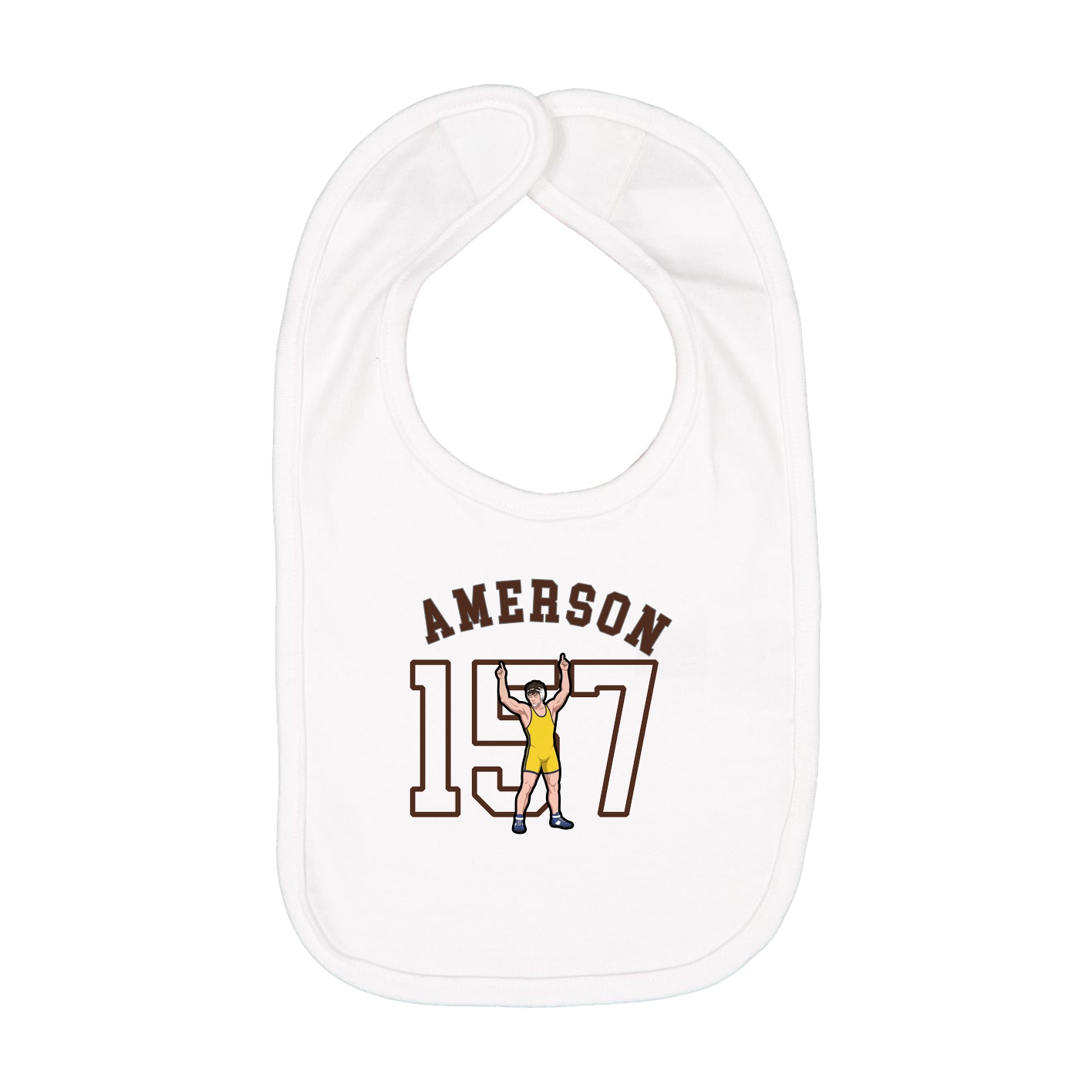 Infant Bib — Shirsey Arch in White