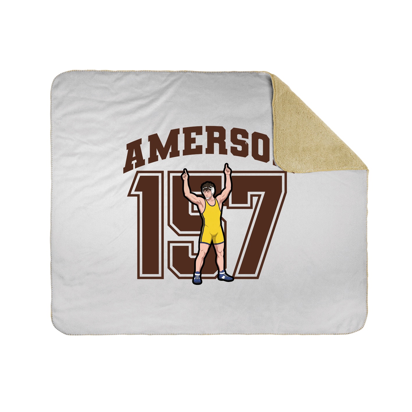 Throw Blanket — Number in White