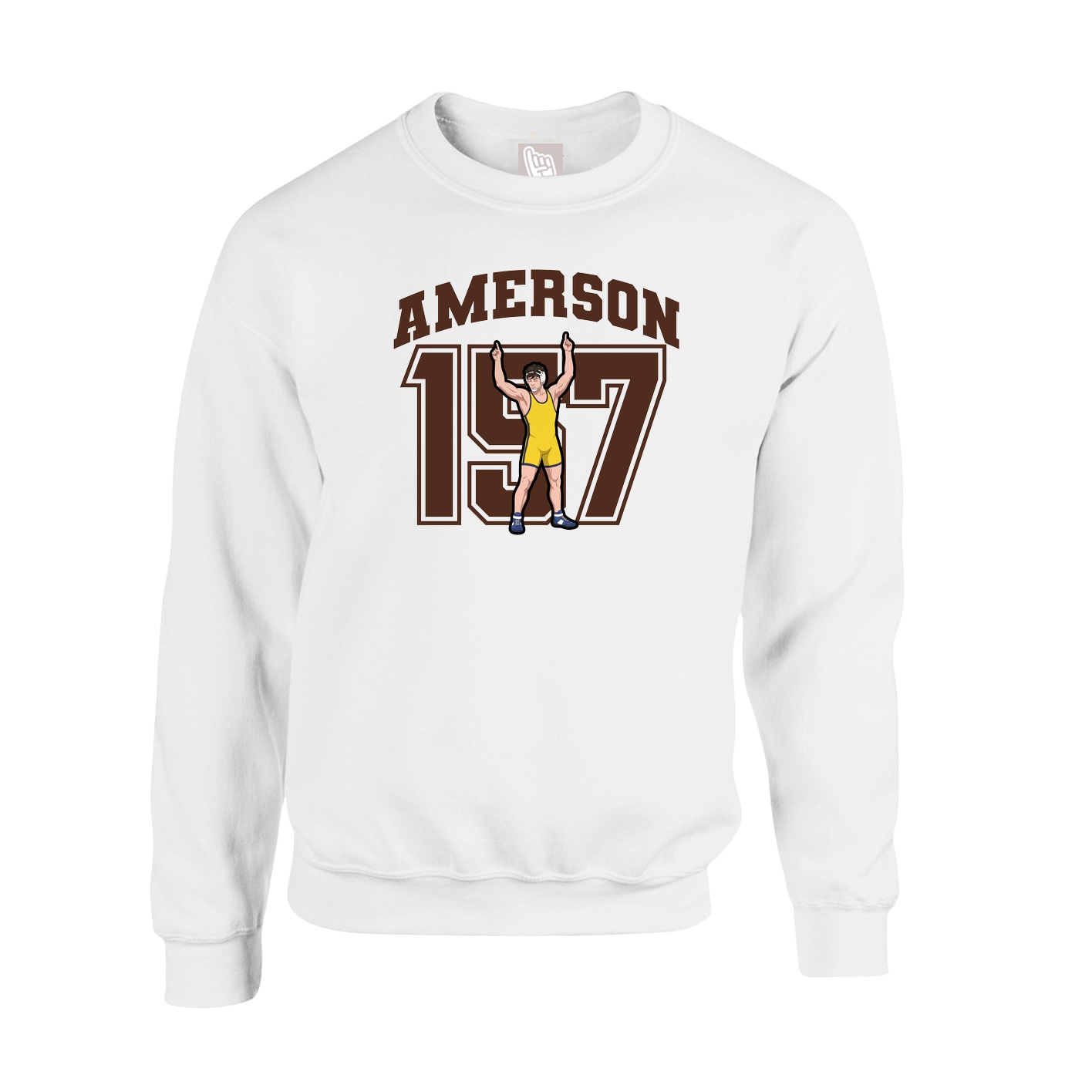 Fleece Crew — Number in White