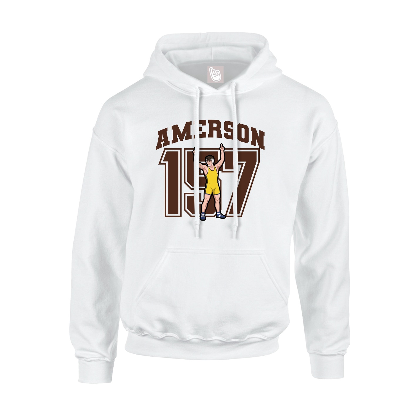 Youth Hoodie — Number in White