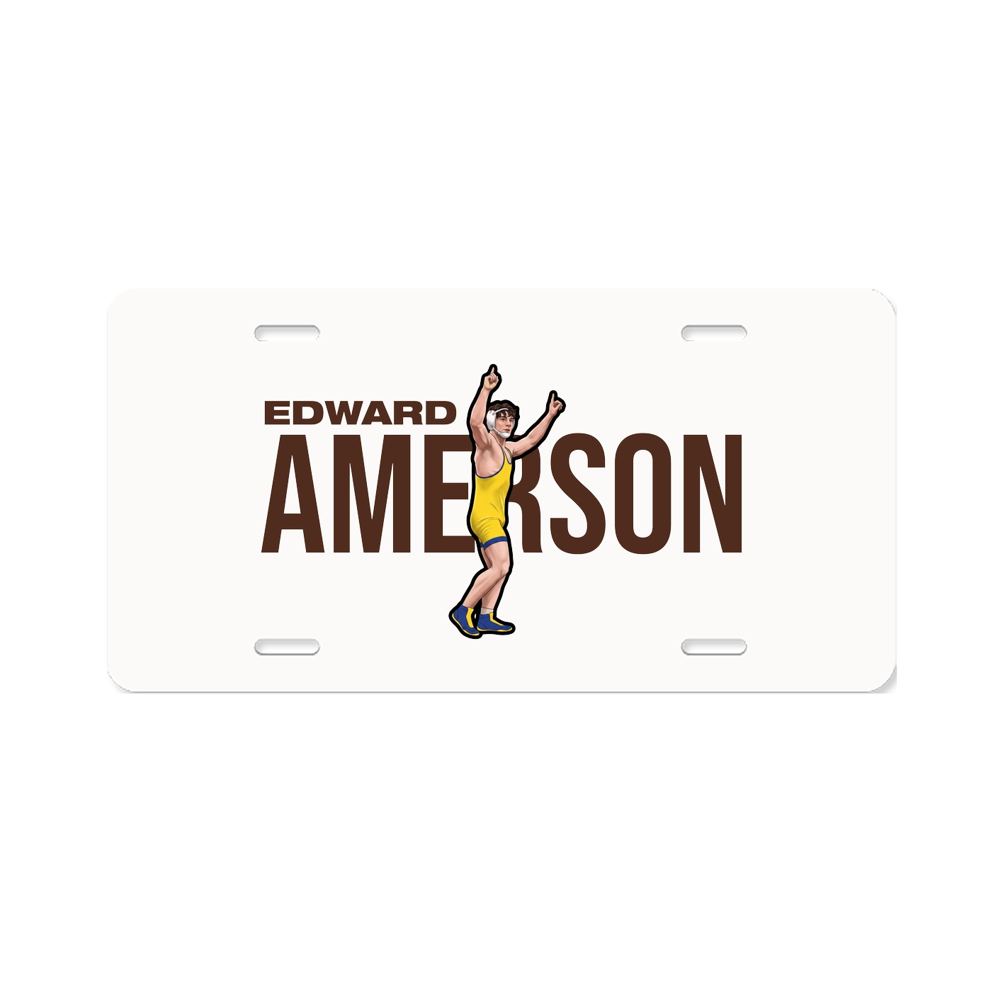 License Plate — Player Name in Classic