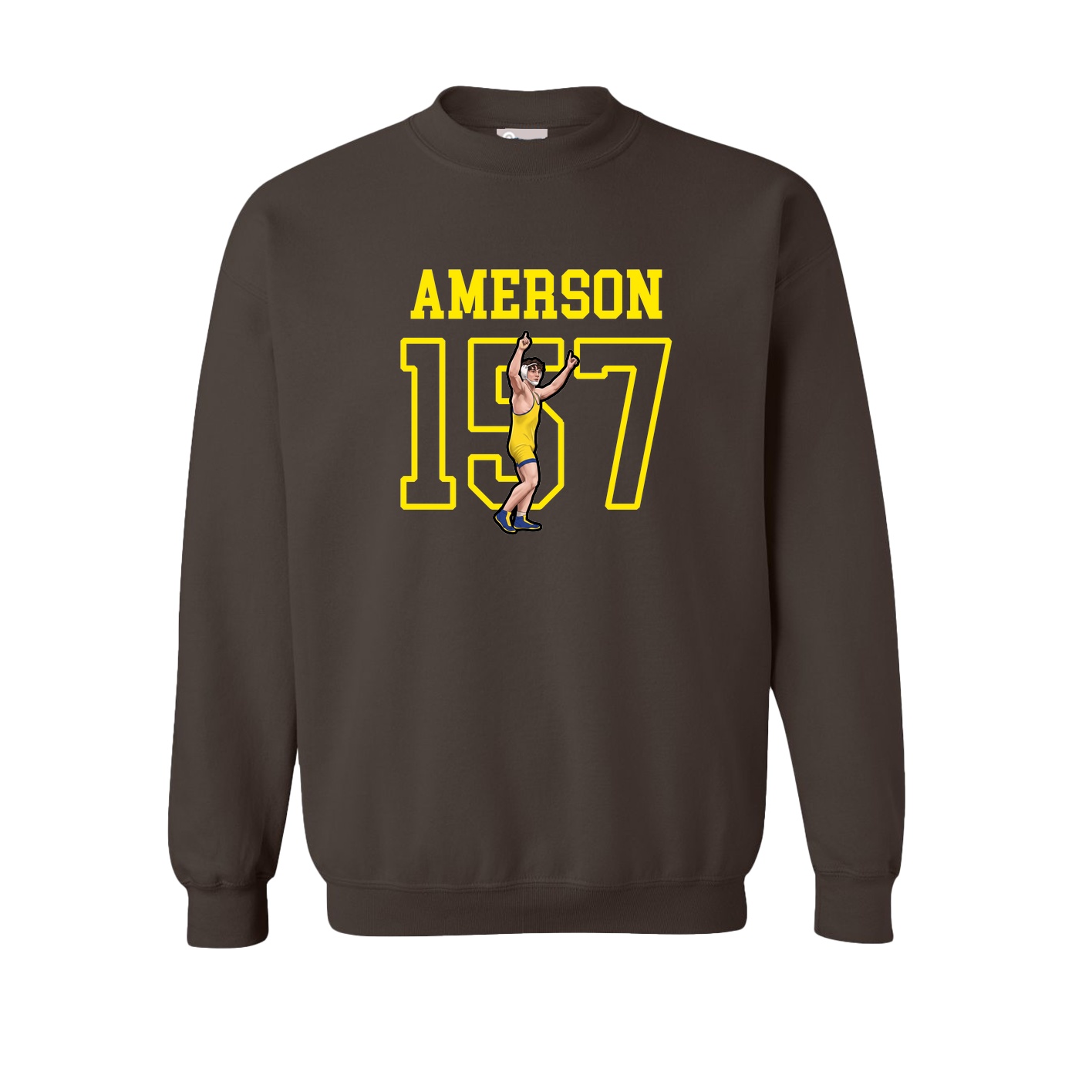 Fleece Crew — Shirsey in Brown