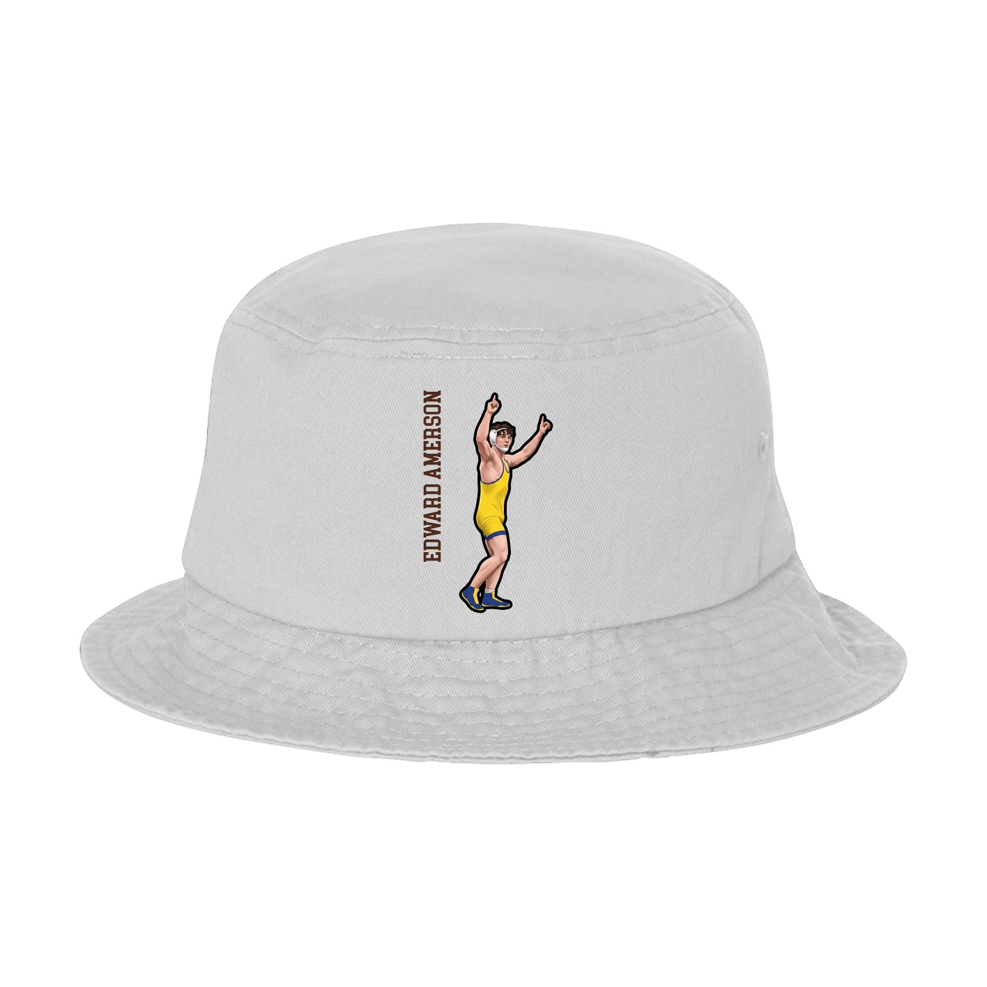 Bucket Cap — Name Vertical in White