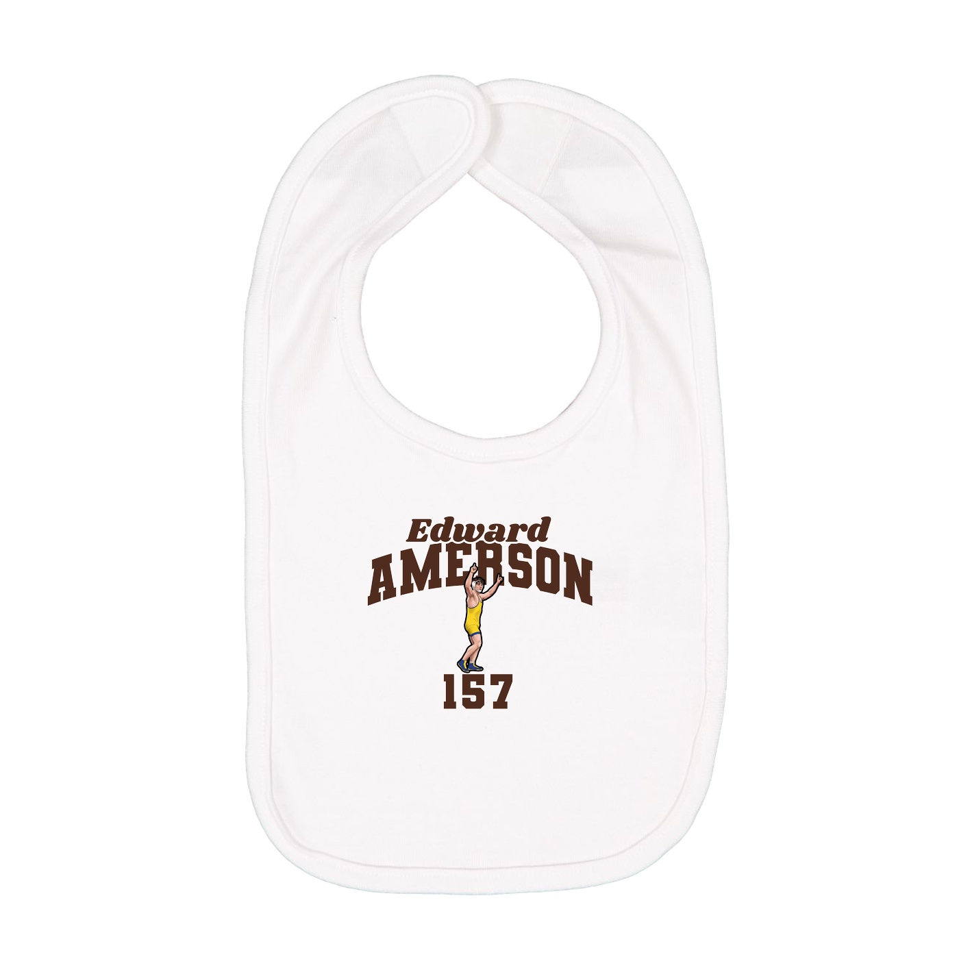Infant Bib — Signature Arch in White