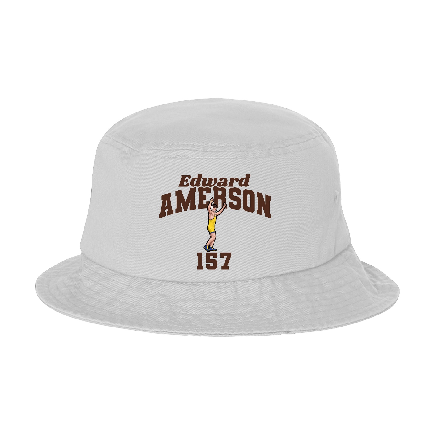 Bucket Cap — Signature Arch in White