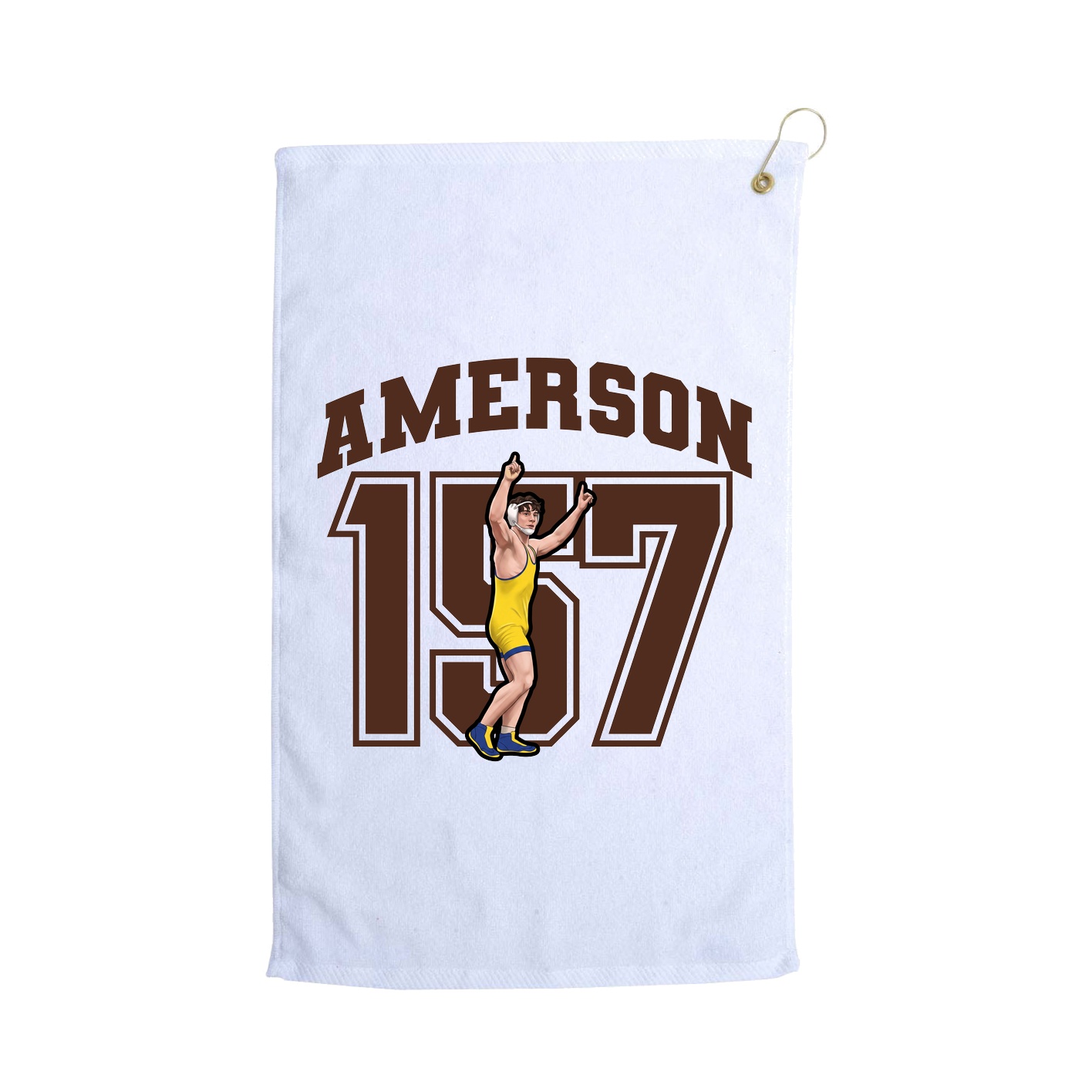 Golf Towel — Number in White