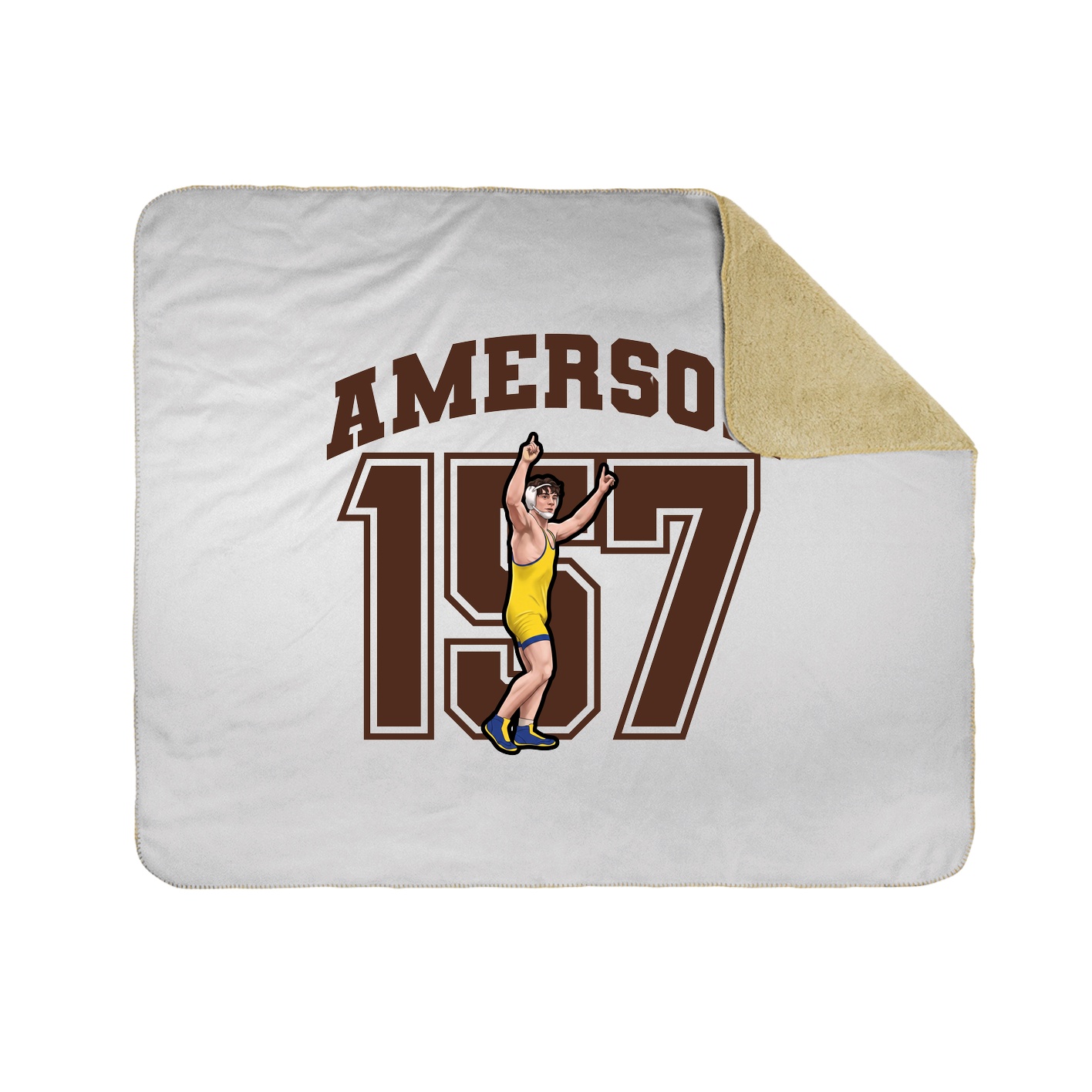 Throw Blanket — Number in White