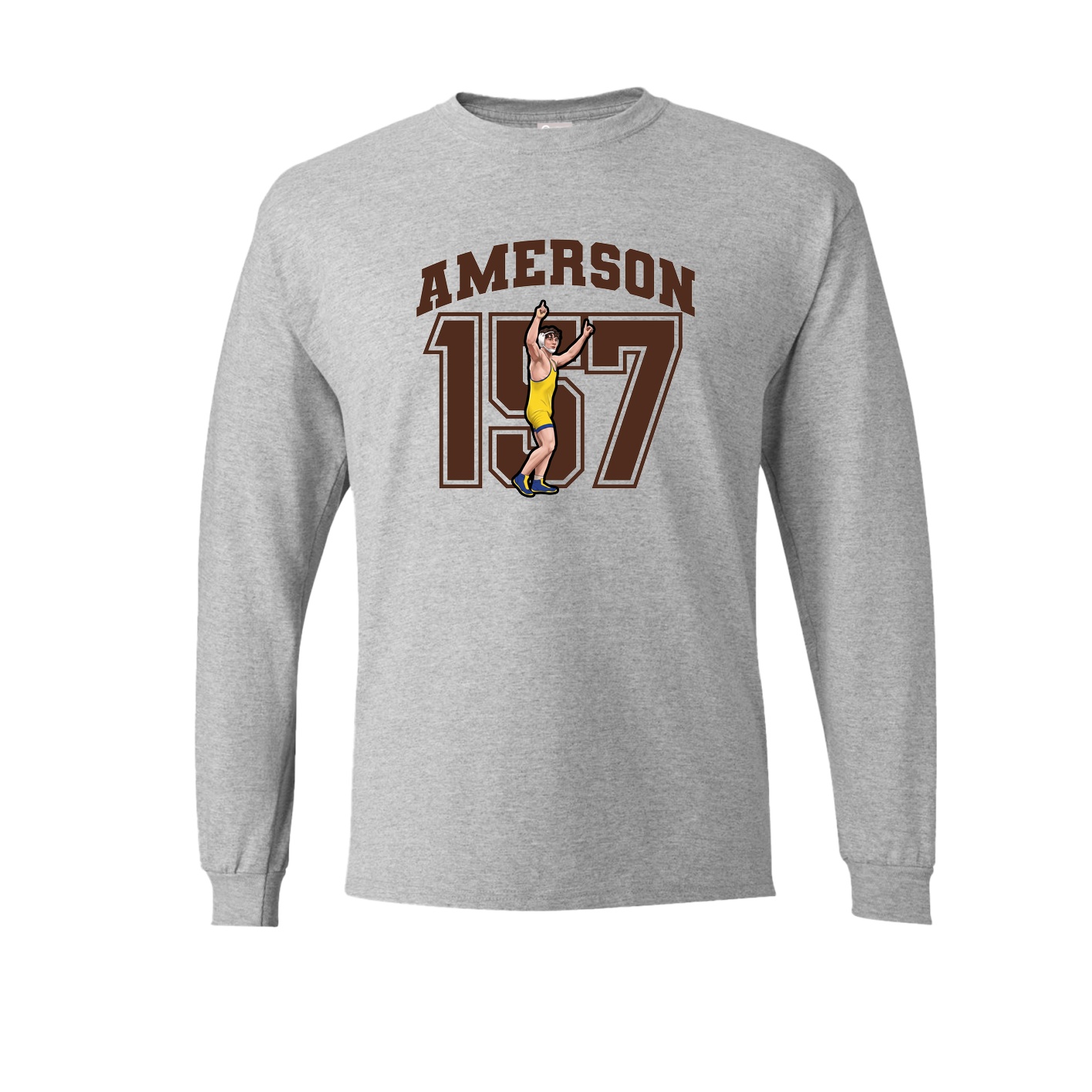 Long Sleeve Tee — Number in Grey