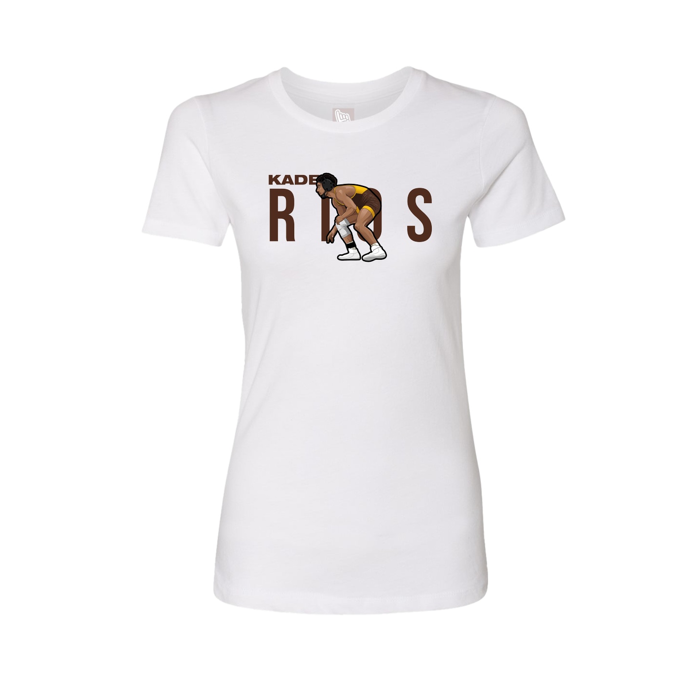 Fitted Women's Tee — Player Name in White
