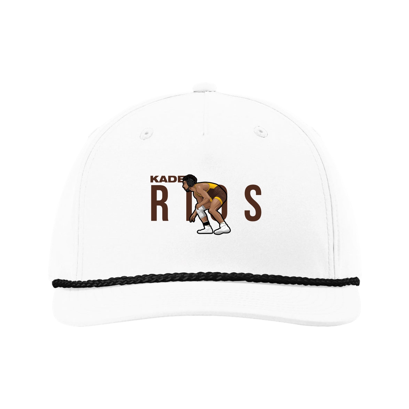 Five-Panel Classic Rope Cap — Player Name in White