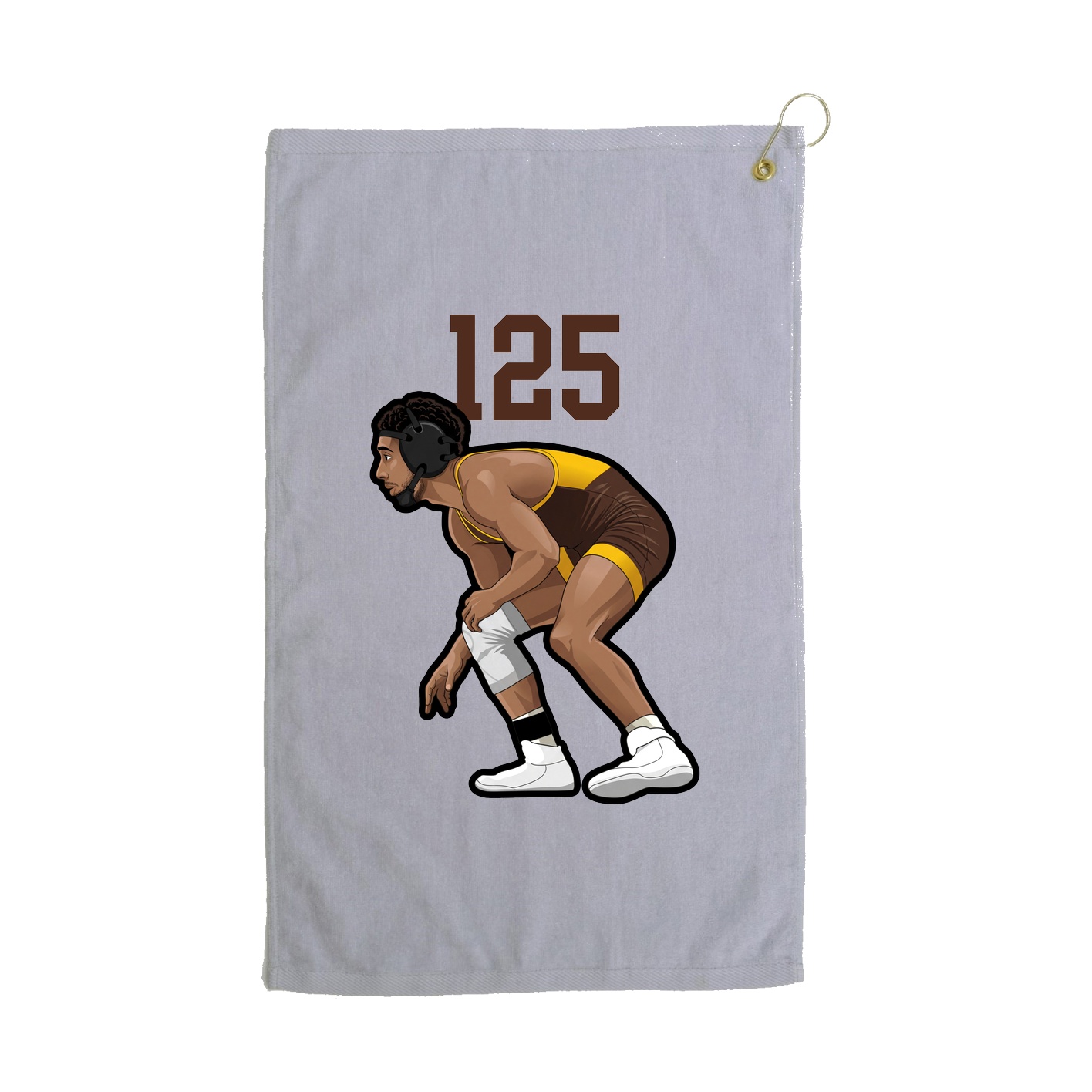 Golf Towel — Number Top in Grey