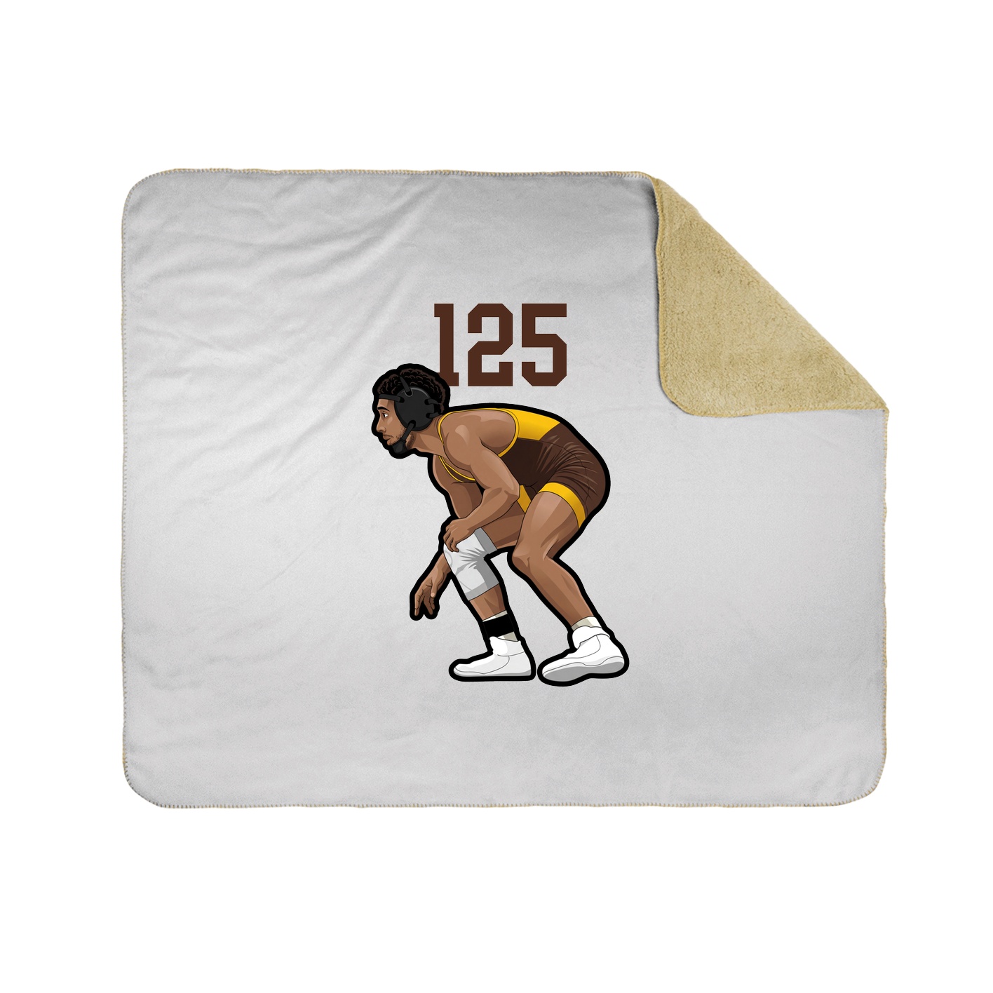 Throw Blanket — Number Top in White