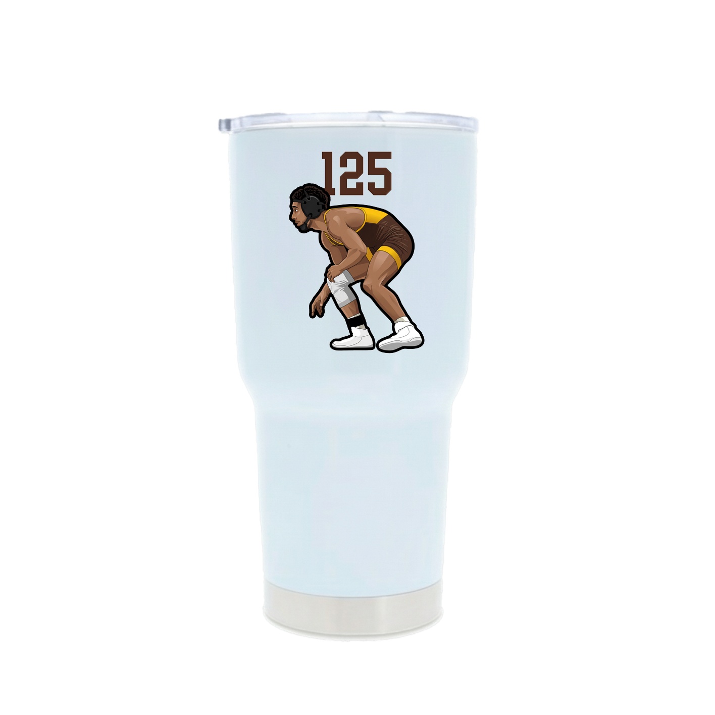 30oz Stainless Steel Tumbler — Number Top in White