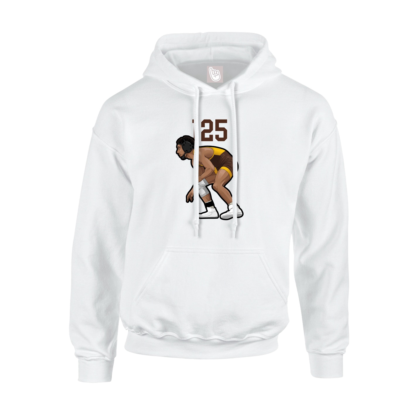 Hoodie — Number Top in White