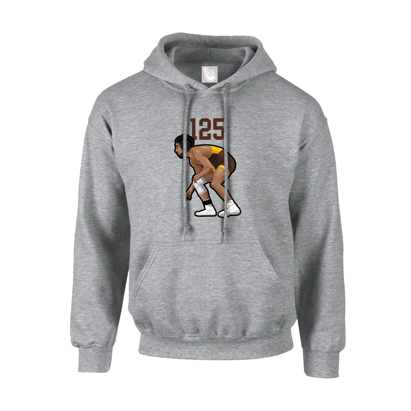 Youth Hoodie — Number Top in Grey