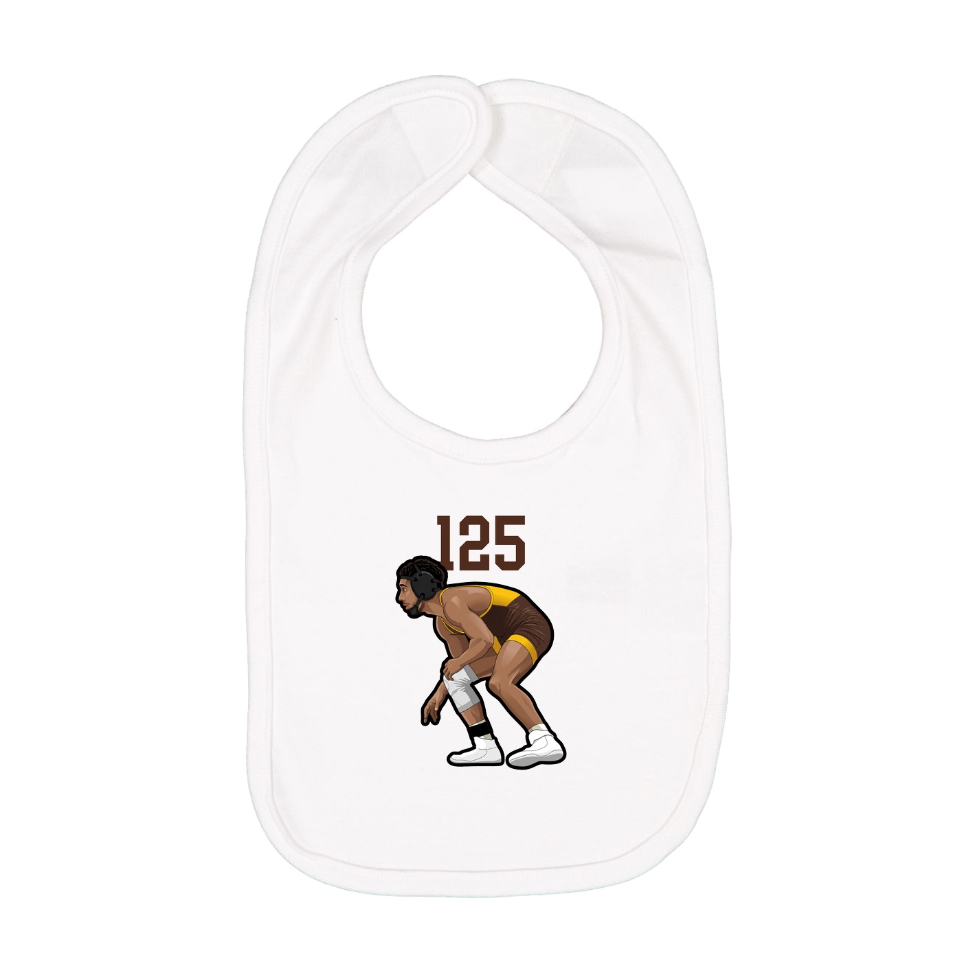 Infant Bib — Number Top in White
