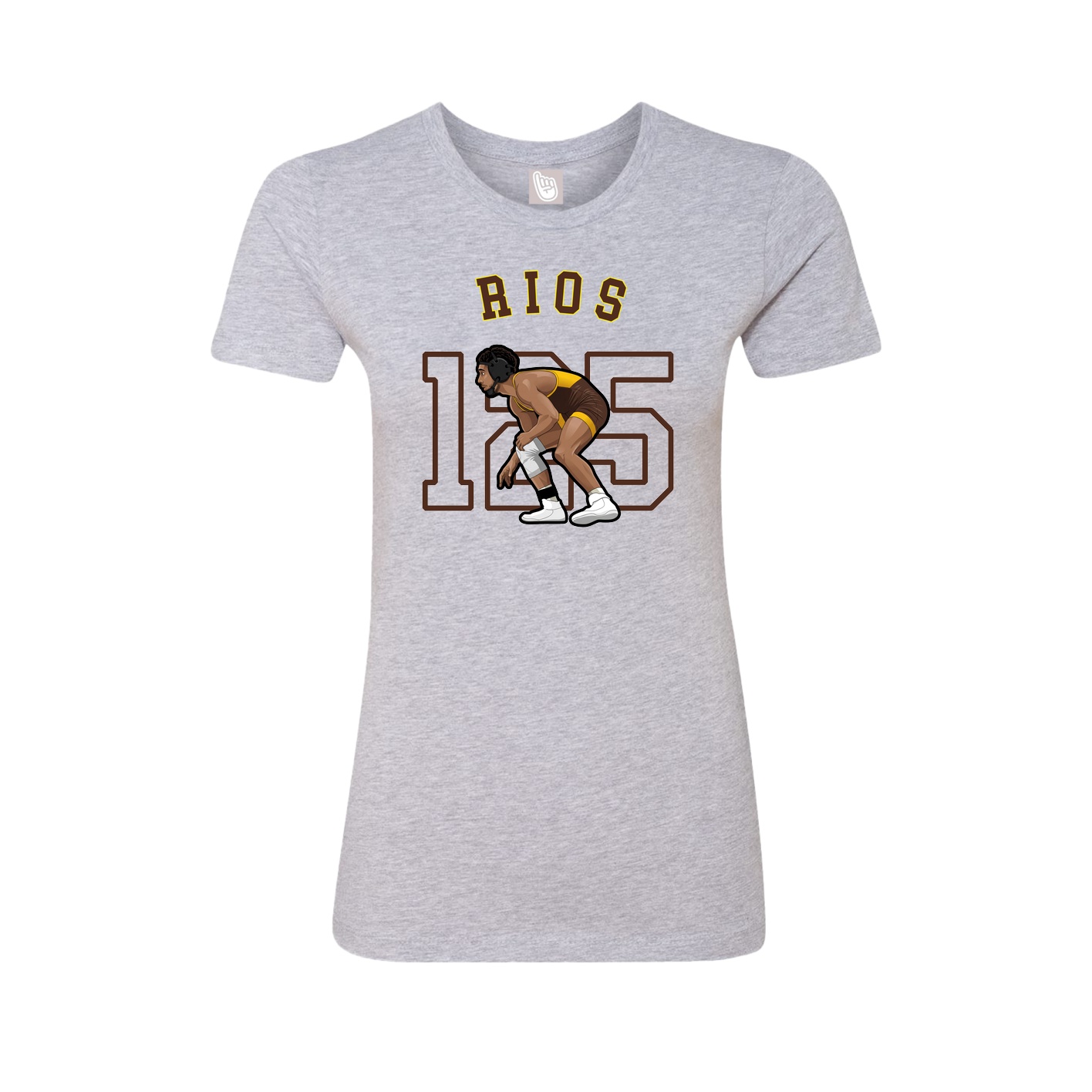 Fitted Women's Tee — Shirsey Arch in Grey