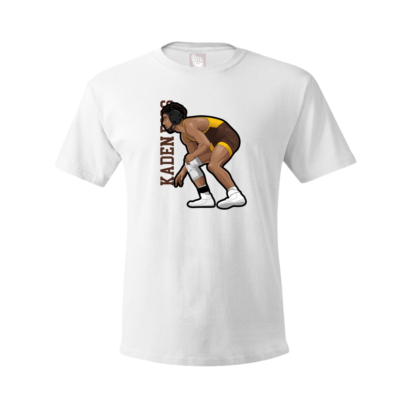 Tee — Name Vertical in White