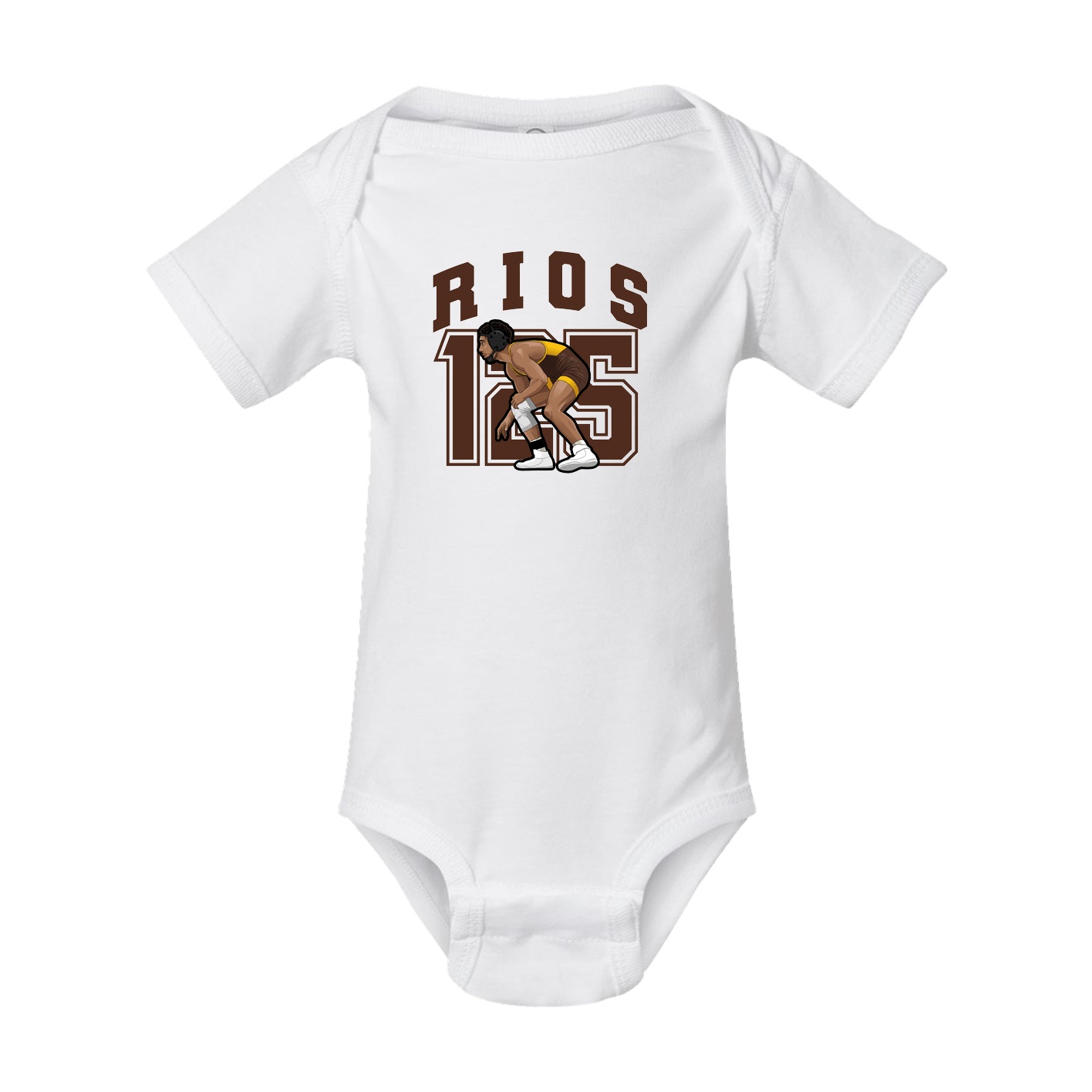 Baby Onesie — Number in White